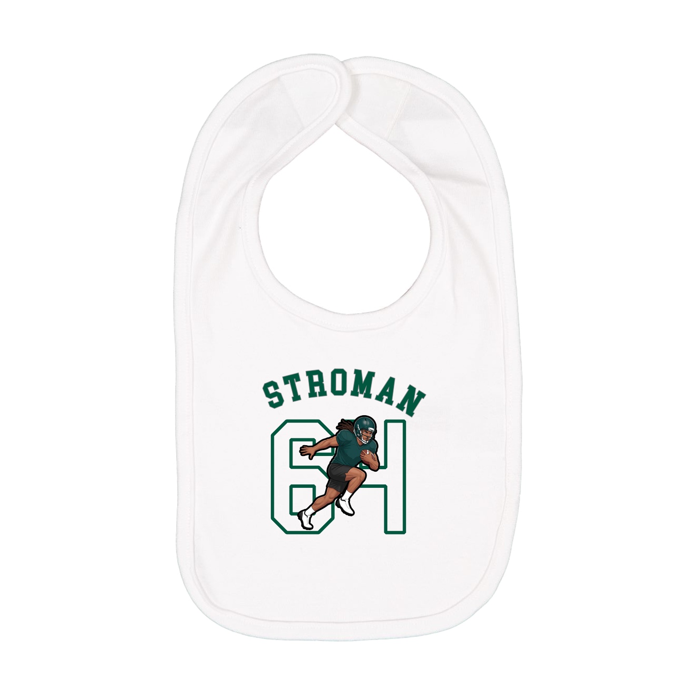Infant Bib — Shirsey Arch in White