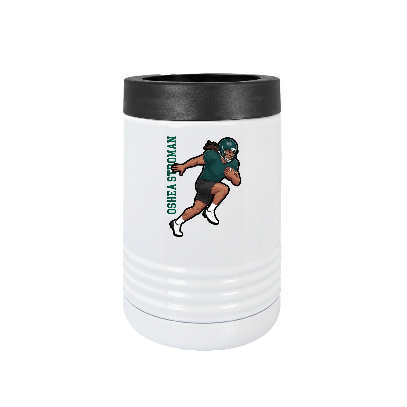 Beverage Holder — Name Vertical in White