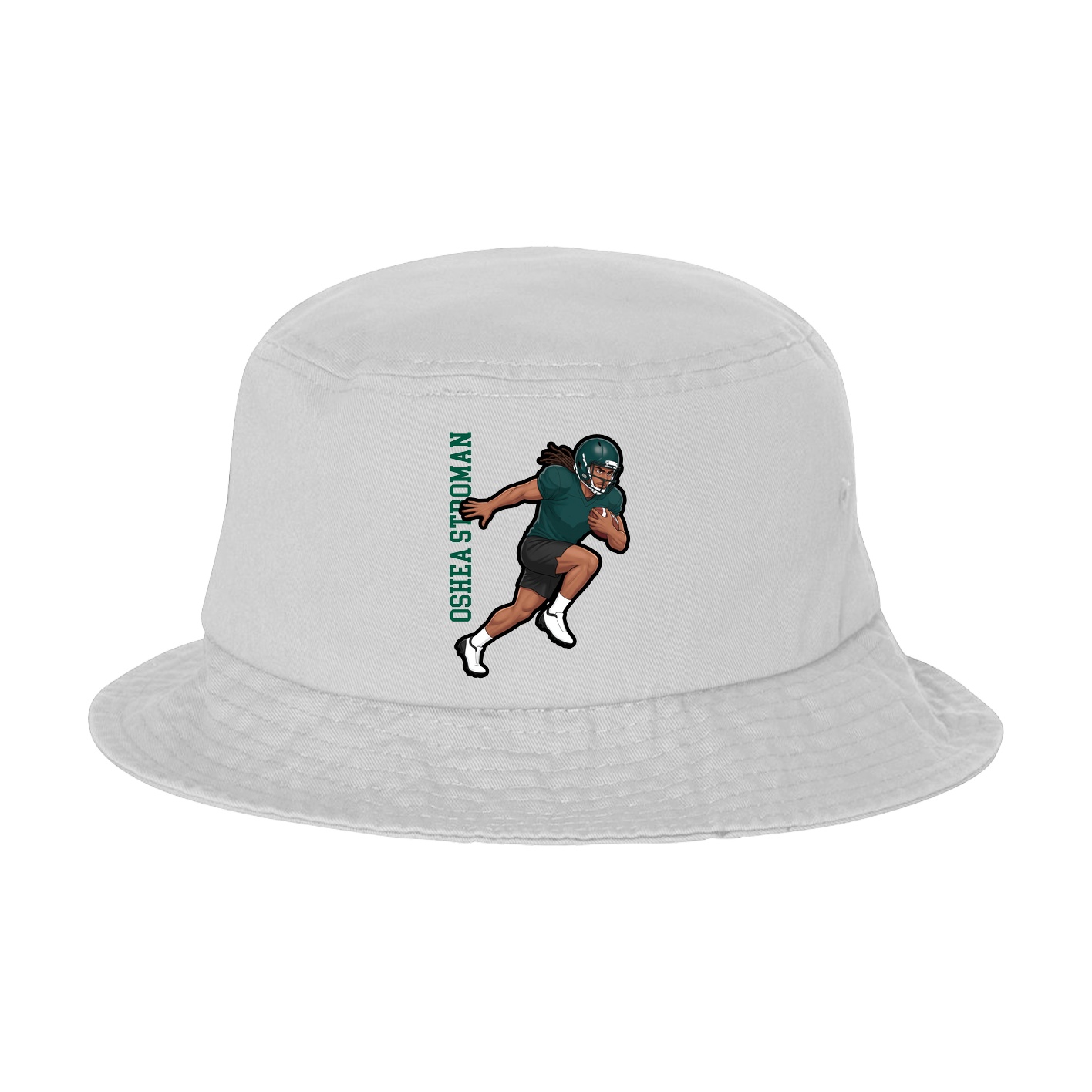 Bucket Cap — Name Vertical in White