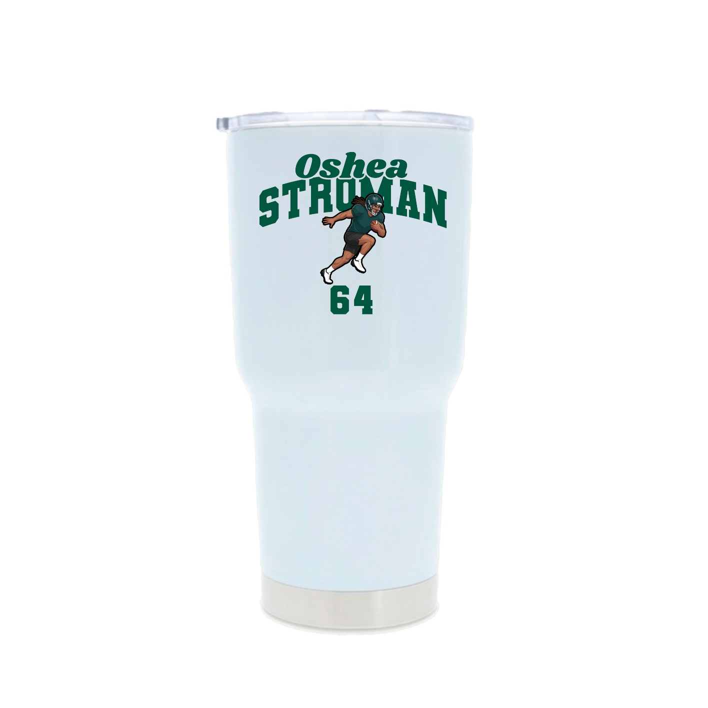 30oz Stainless Steel Tumbler — Signature Arch in White