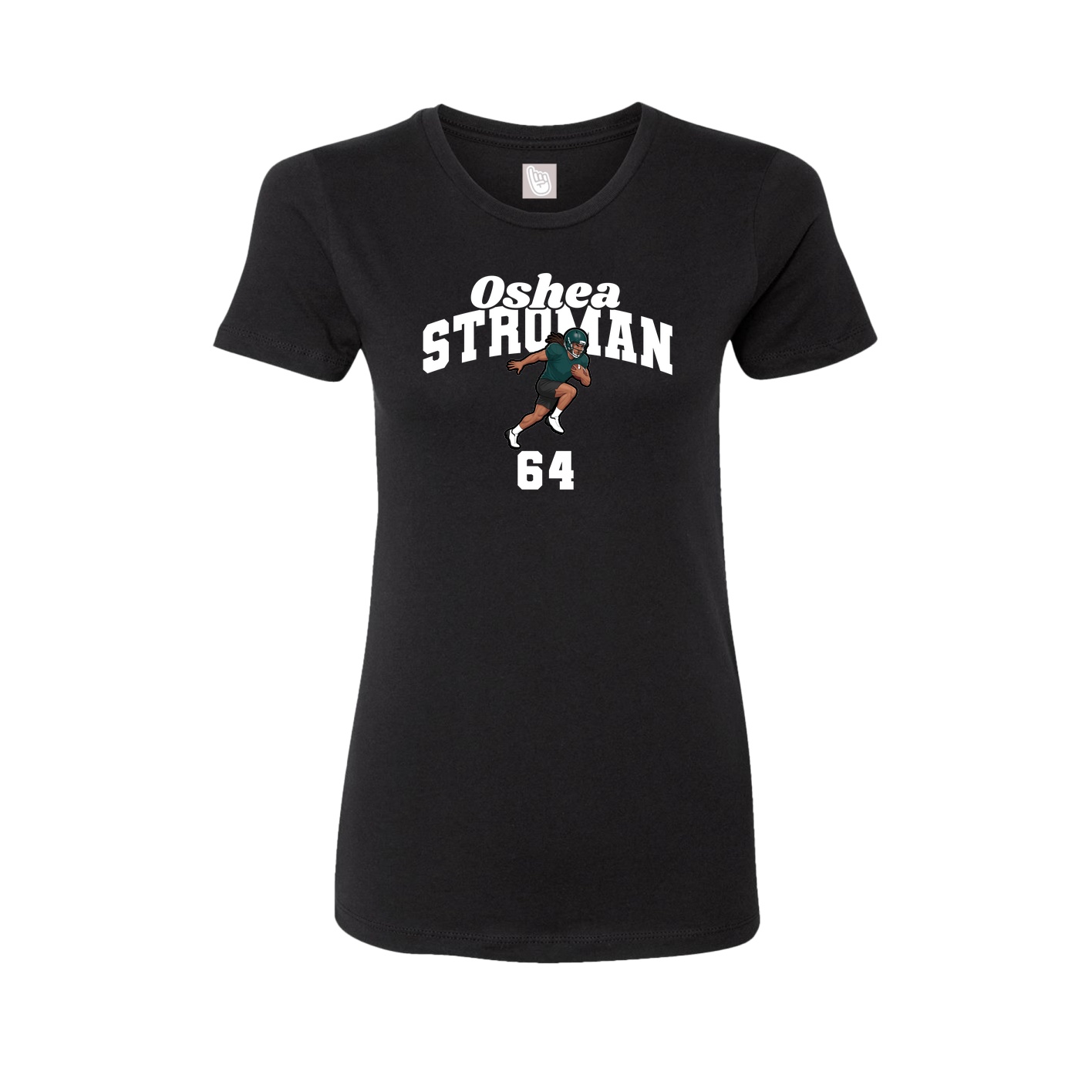 Fitted Women's Tee — Signature Arch in Black