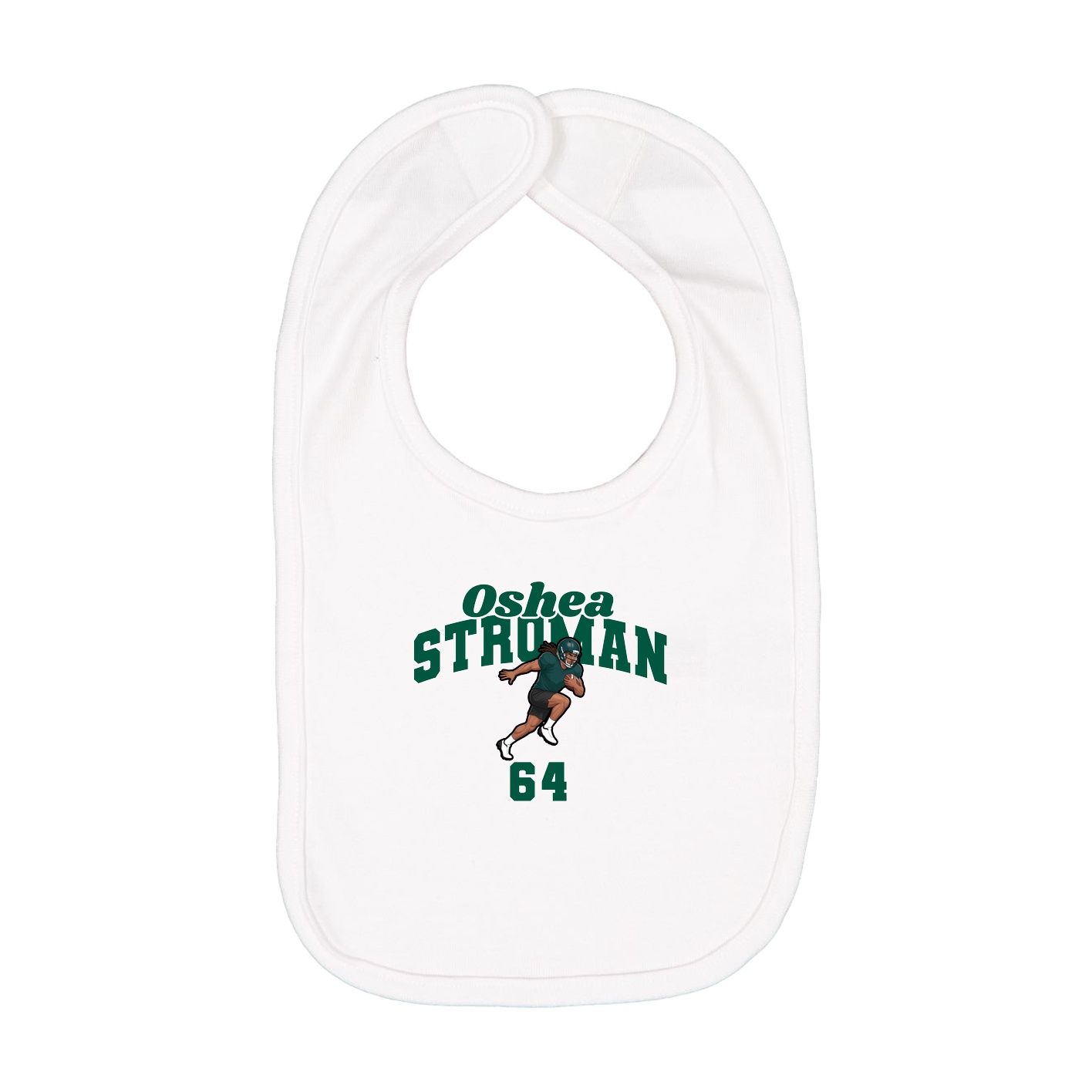 Infant Bib — Signature Arch in White
