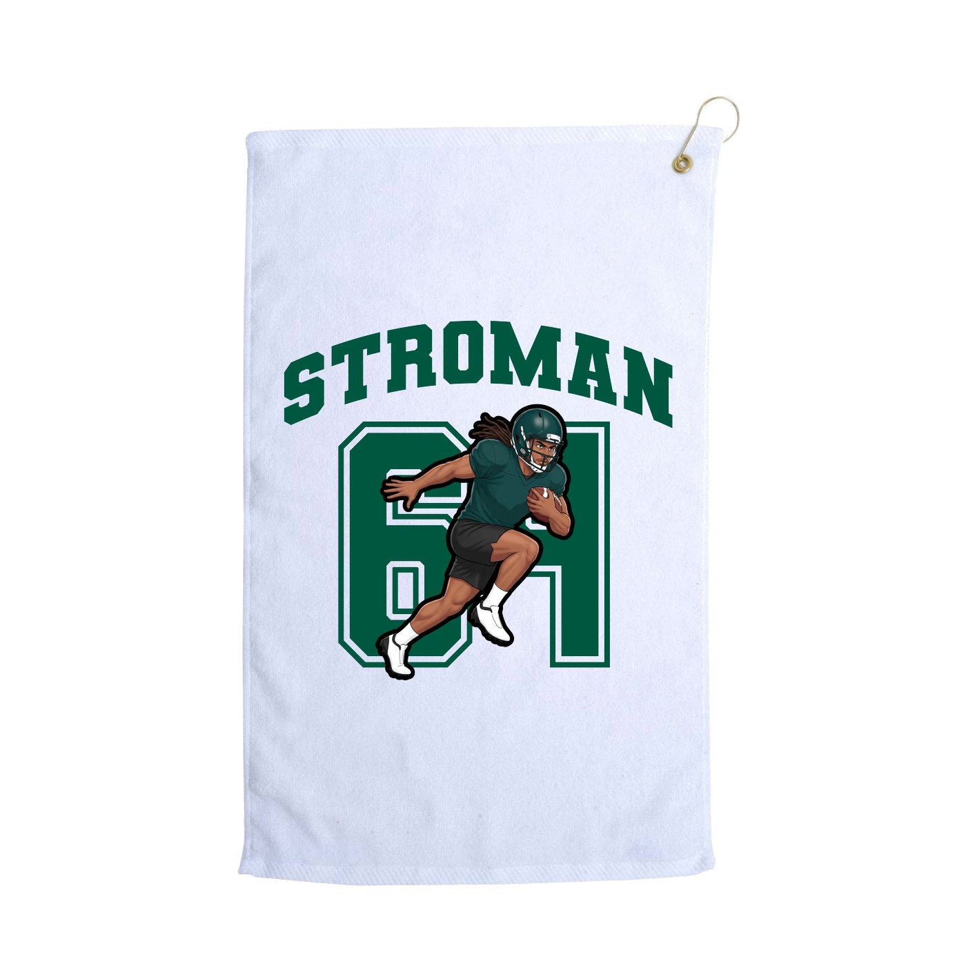 Golf Towel — Number in White