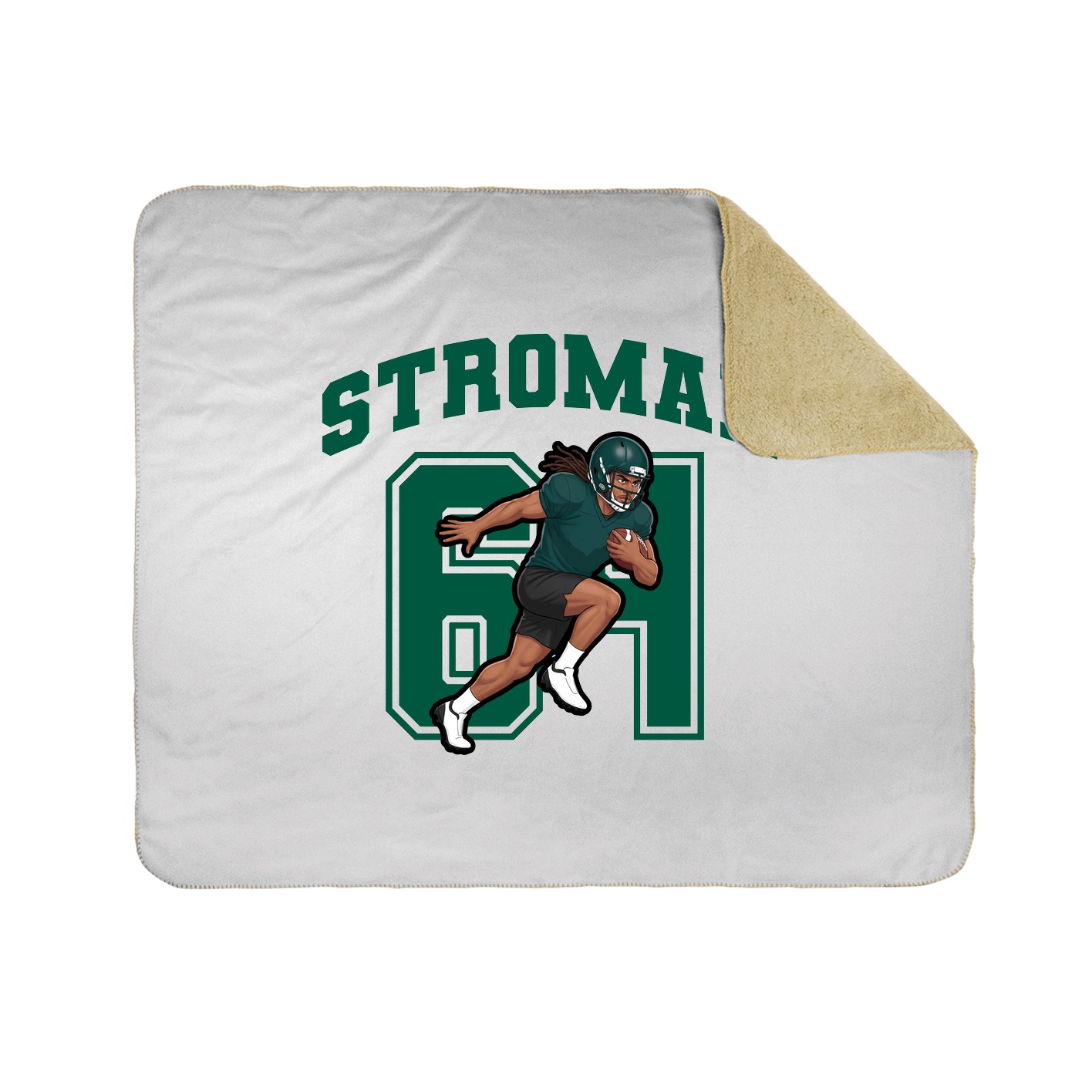 Throw Blanket — Number in White