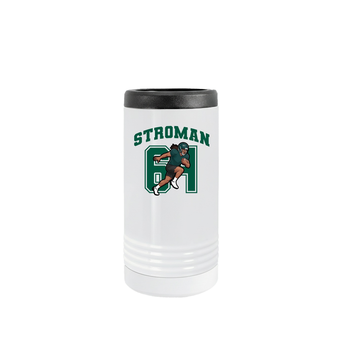 Slim Beverage Holder — Number in White