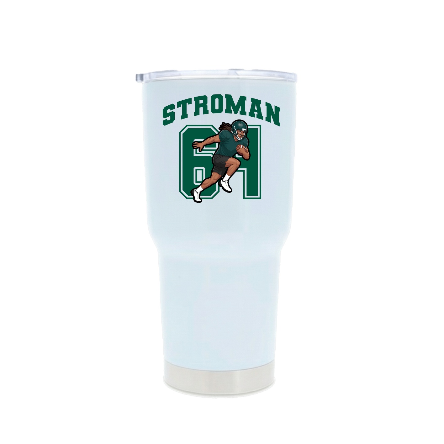 30oz Stainless Steel Tumbler — Number in White