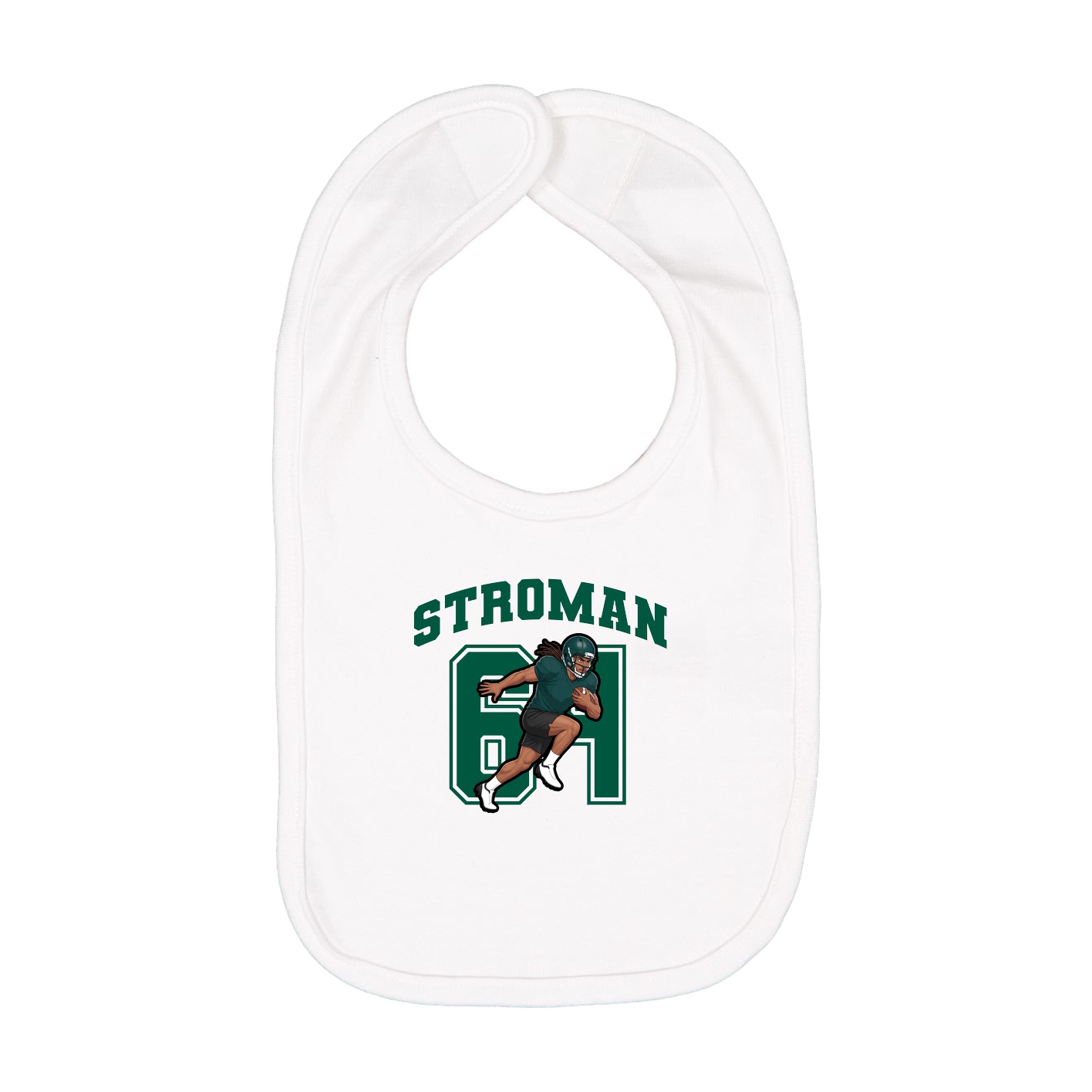 Infant Bib — Number in White