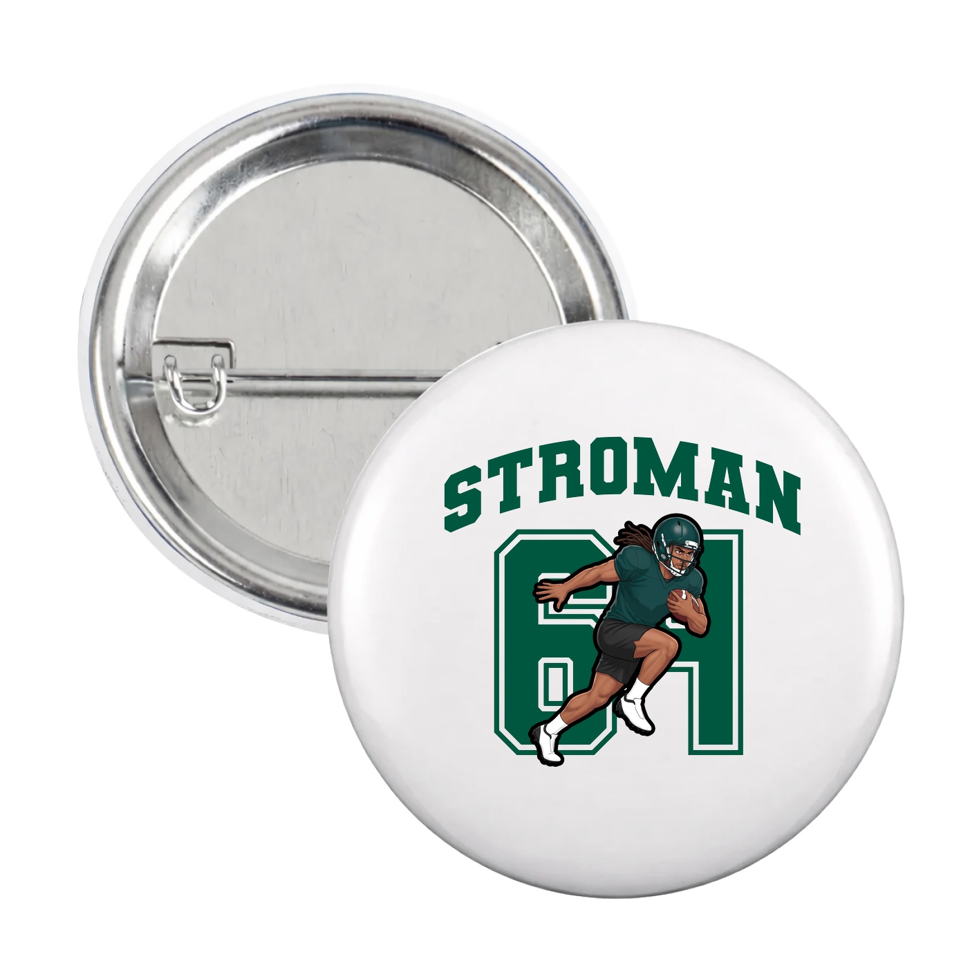 Game Day Button — Number in White