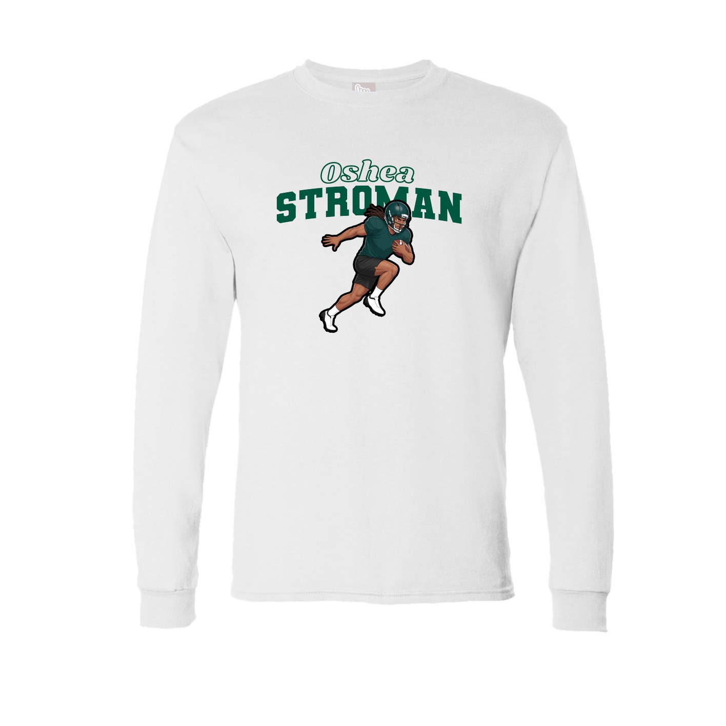 Long Sleeve Tee — Name Arch in White