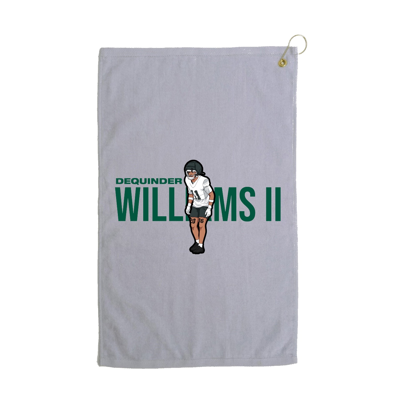 Golf Towel — Player Name in Grey