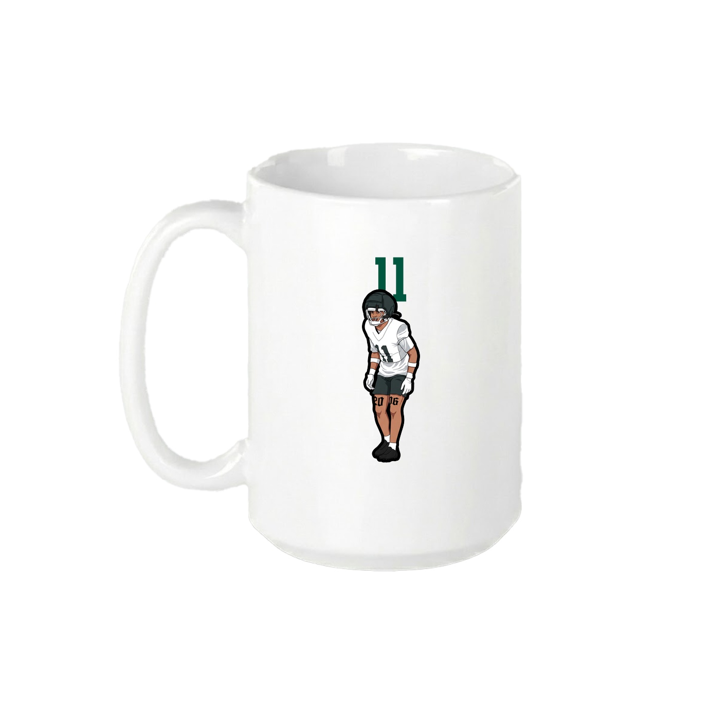 15oz Coffee Mug — Number Top in White