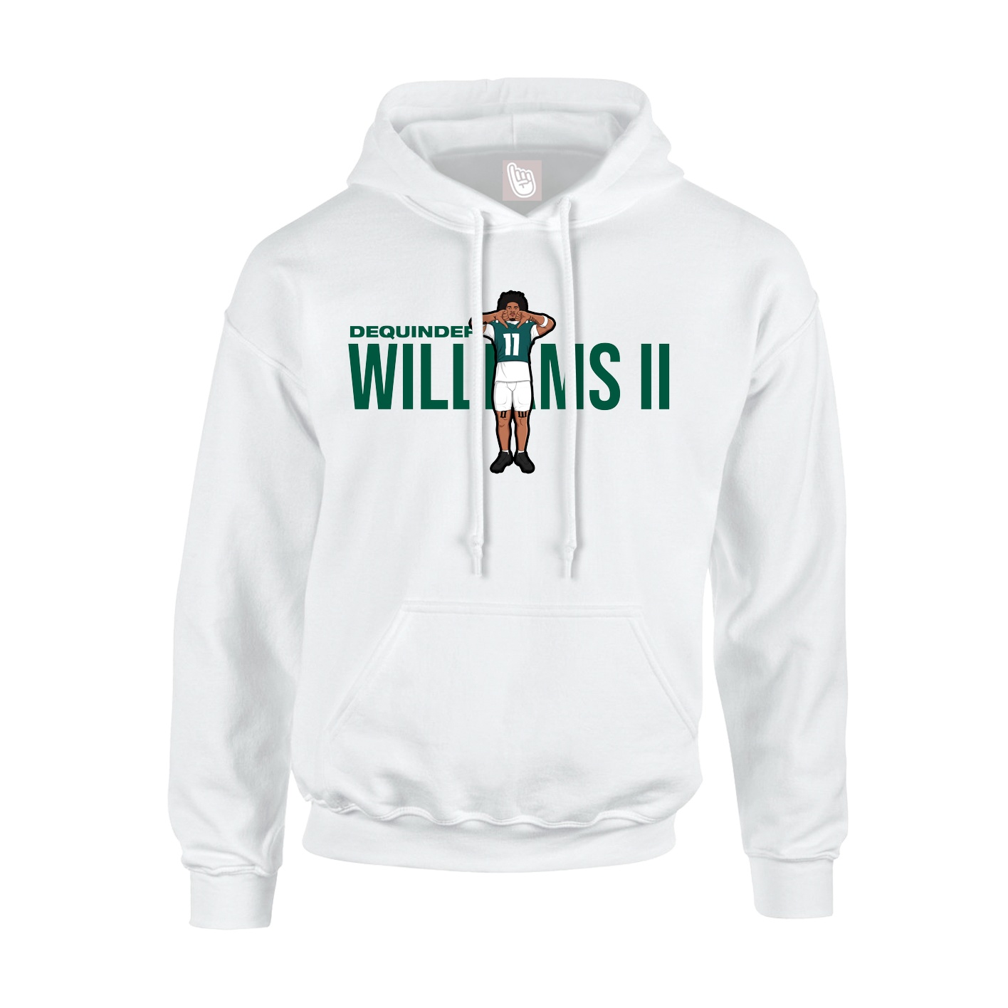 Youth Hoodie — Player Name in White