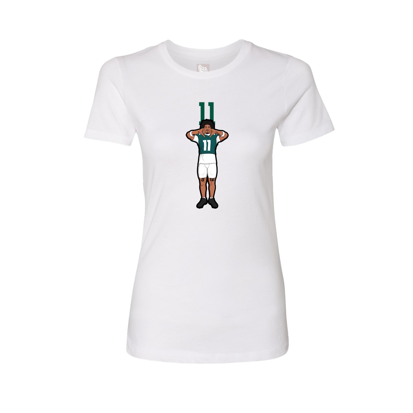 Fitted Women's Tee — Number Top in White