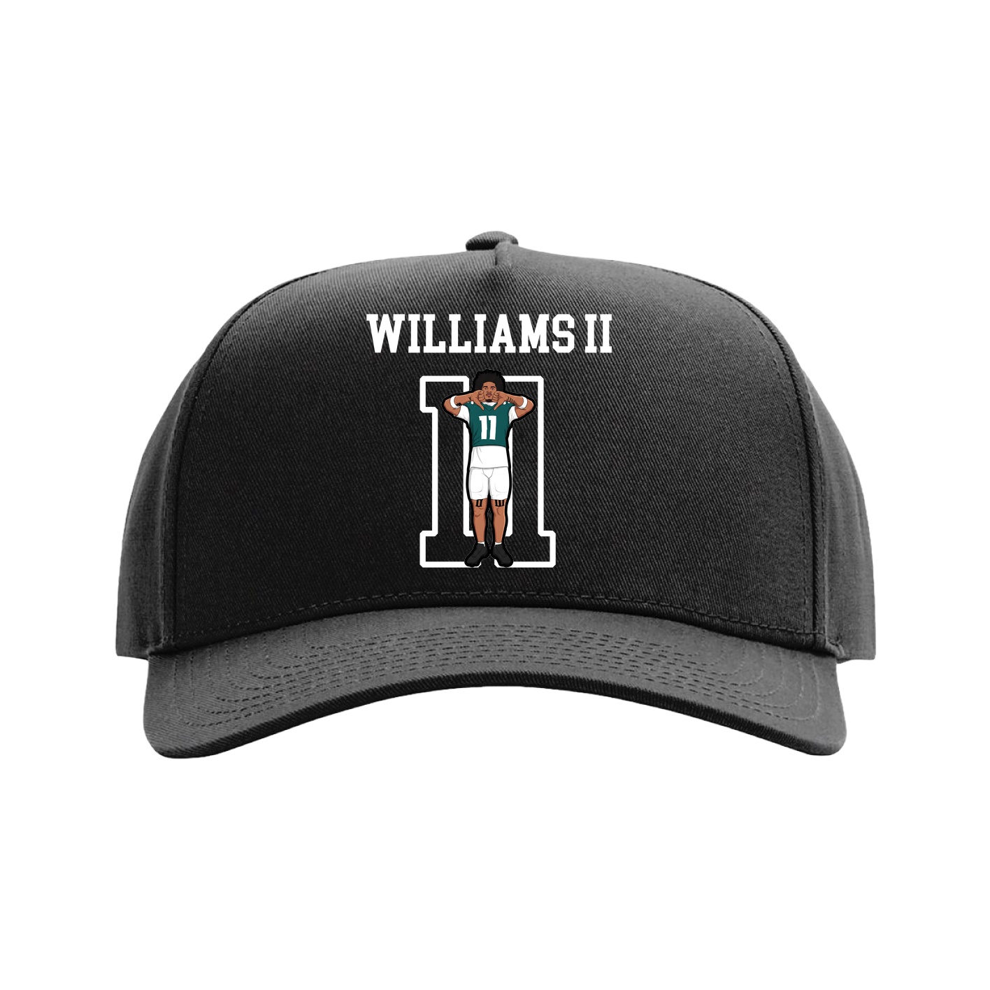 Full Fabric Five-Panel Champ Cap — Shirsey in Black