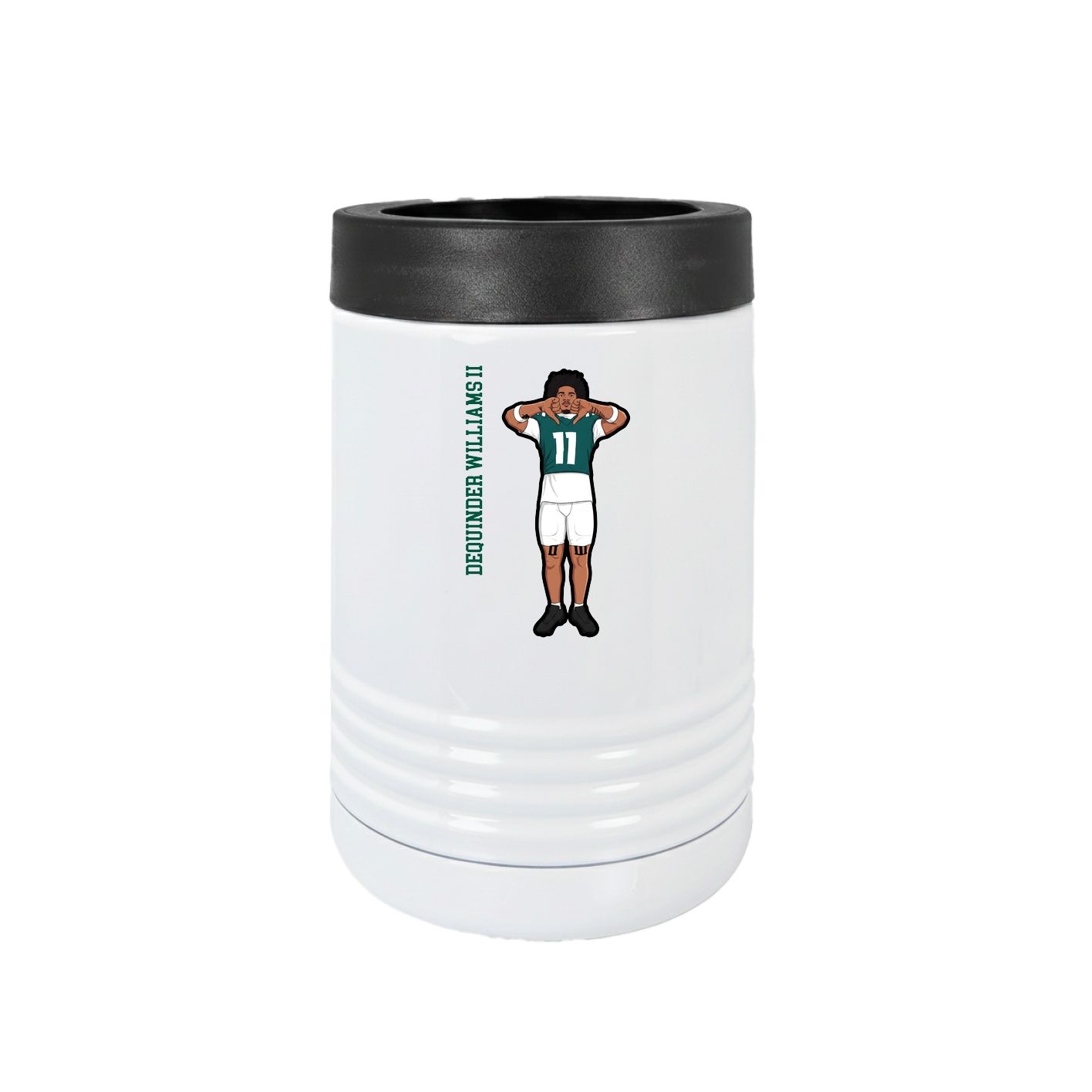 Beverage Holder — Name Vertical in White
