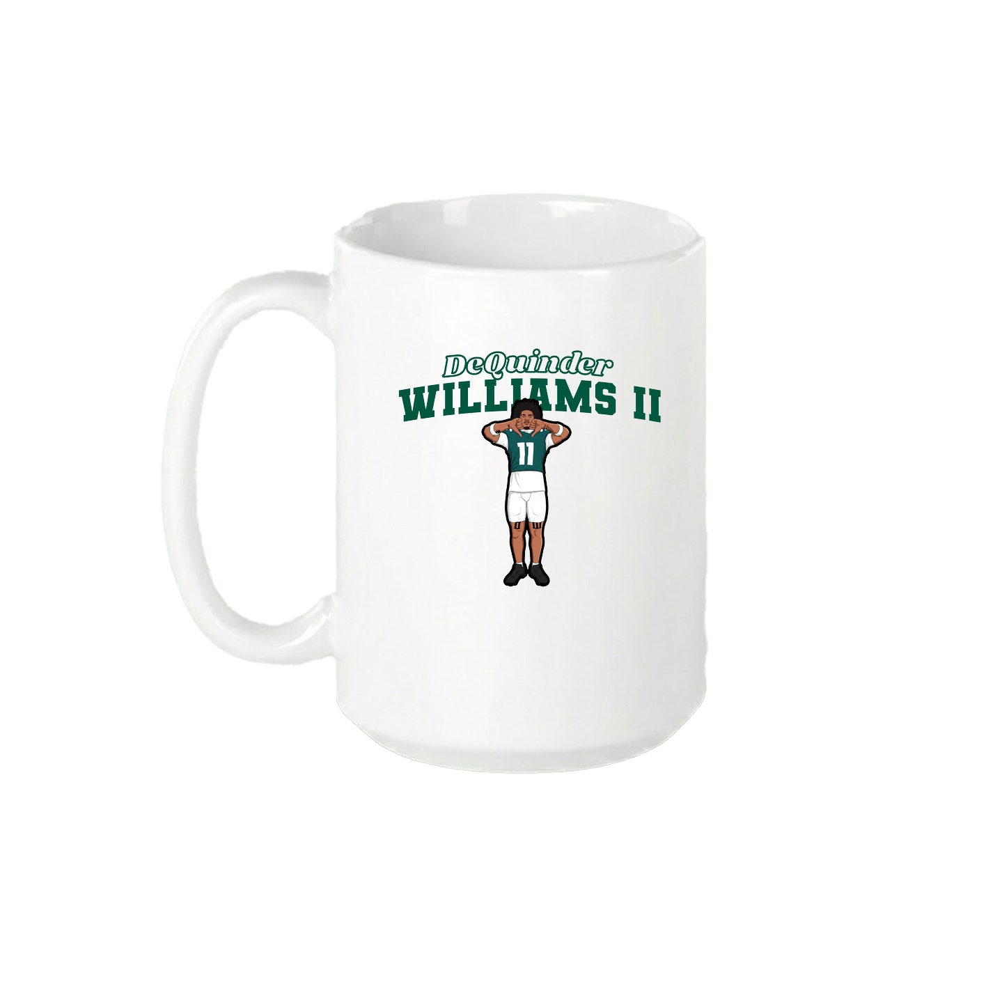 15oz Coffee Mug — Name Arch in White
