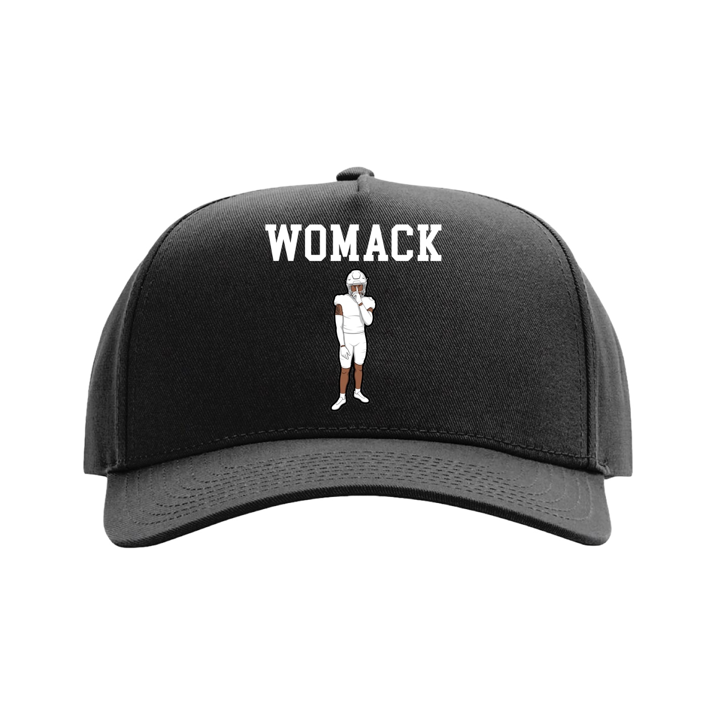 Full Fabric Five-Panel Champ Cap — Shirsey in Black
