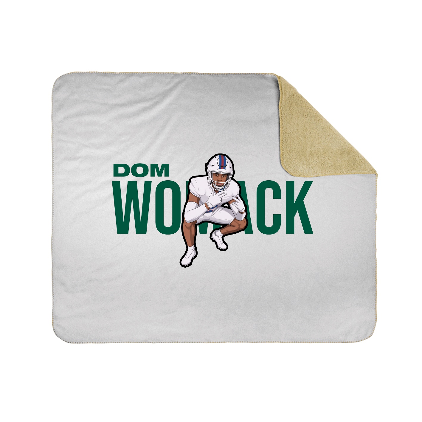 Throw Blanket — Player Name in White