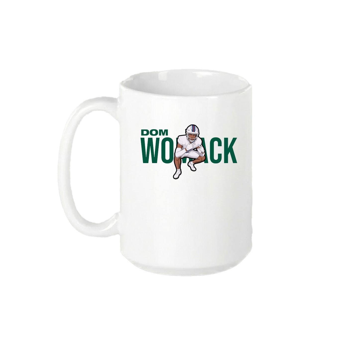 15oz Coffee Mug — Player Name in White