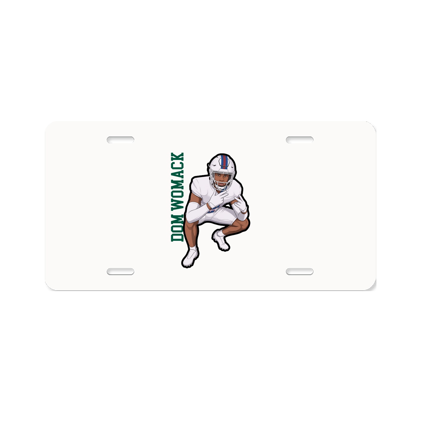 License Plate — Name Vertical in Classic
