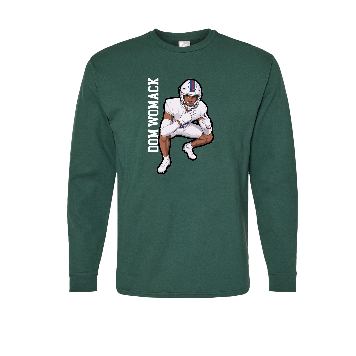 Long Sleeve Tee — Name Vertical in Green