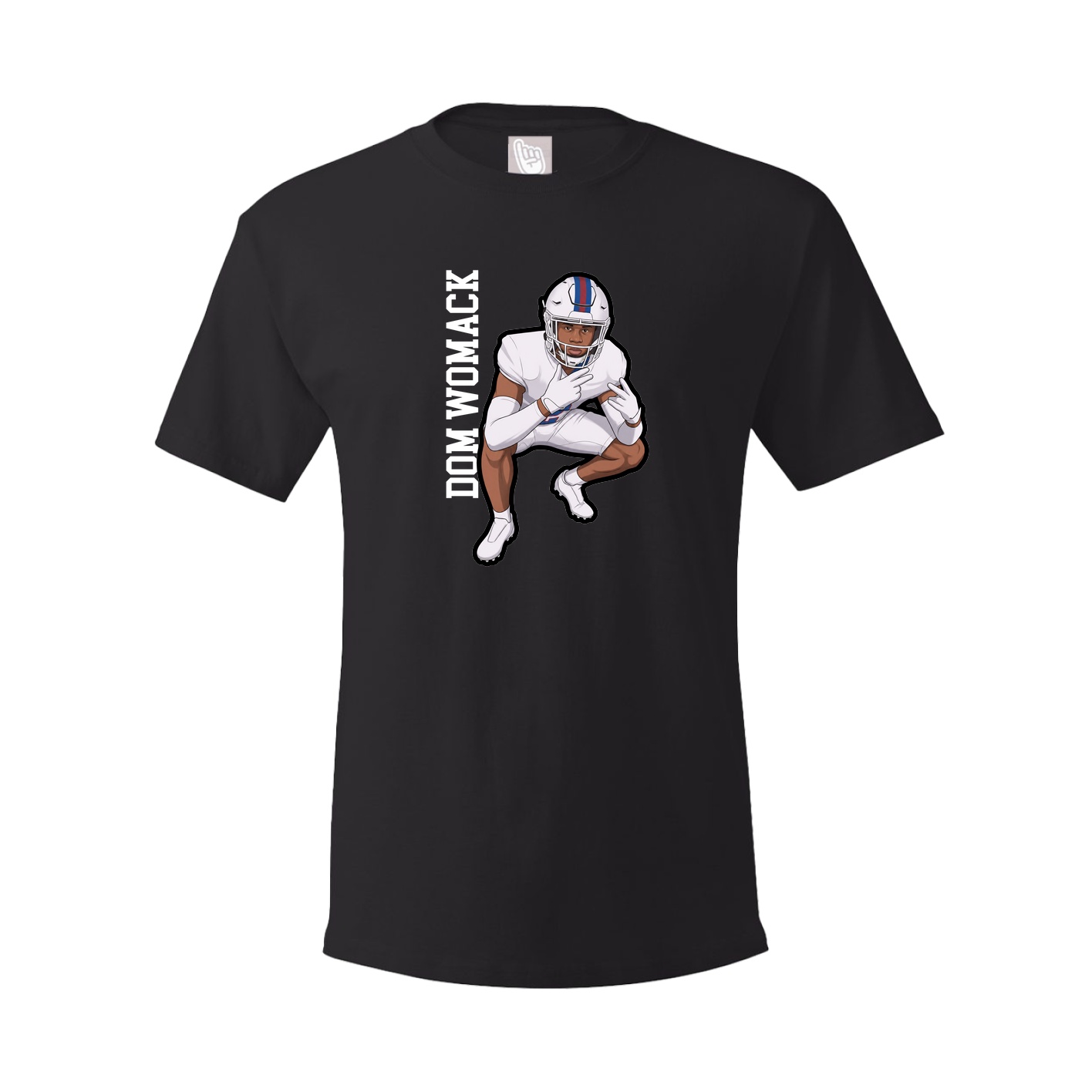 Youth Tee — Name Vertical in Black
