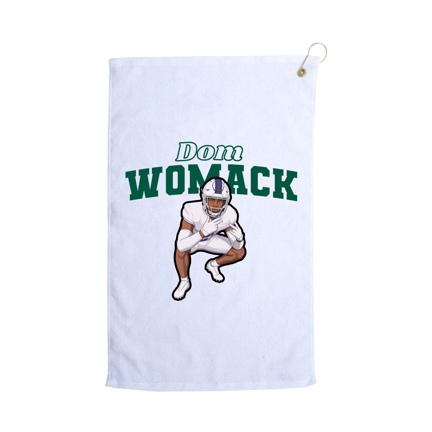 Golf Towel — Name Arch in White