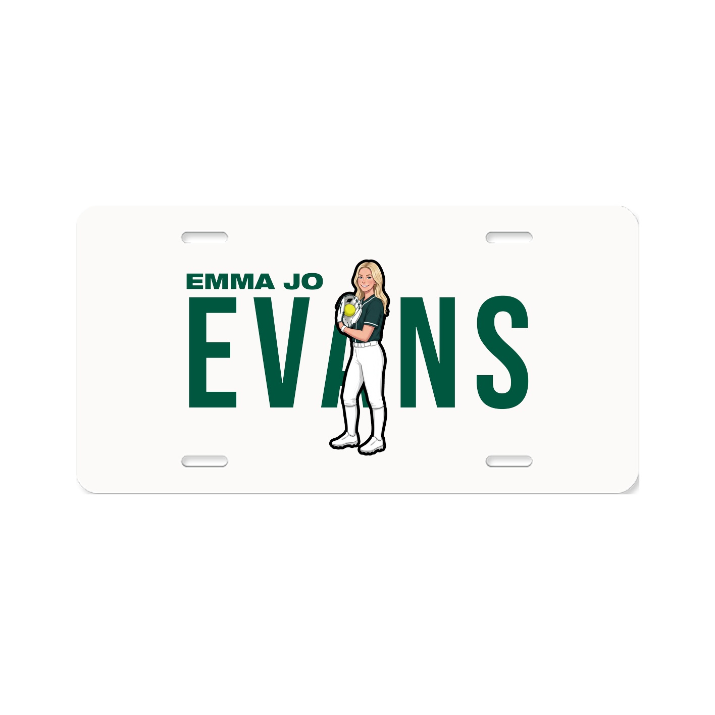 License Plate — Player Name in Classic