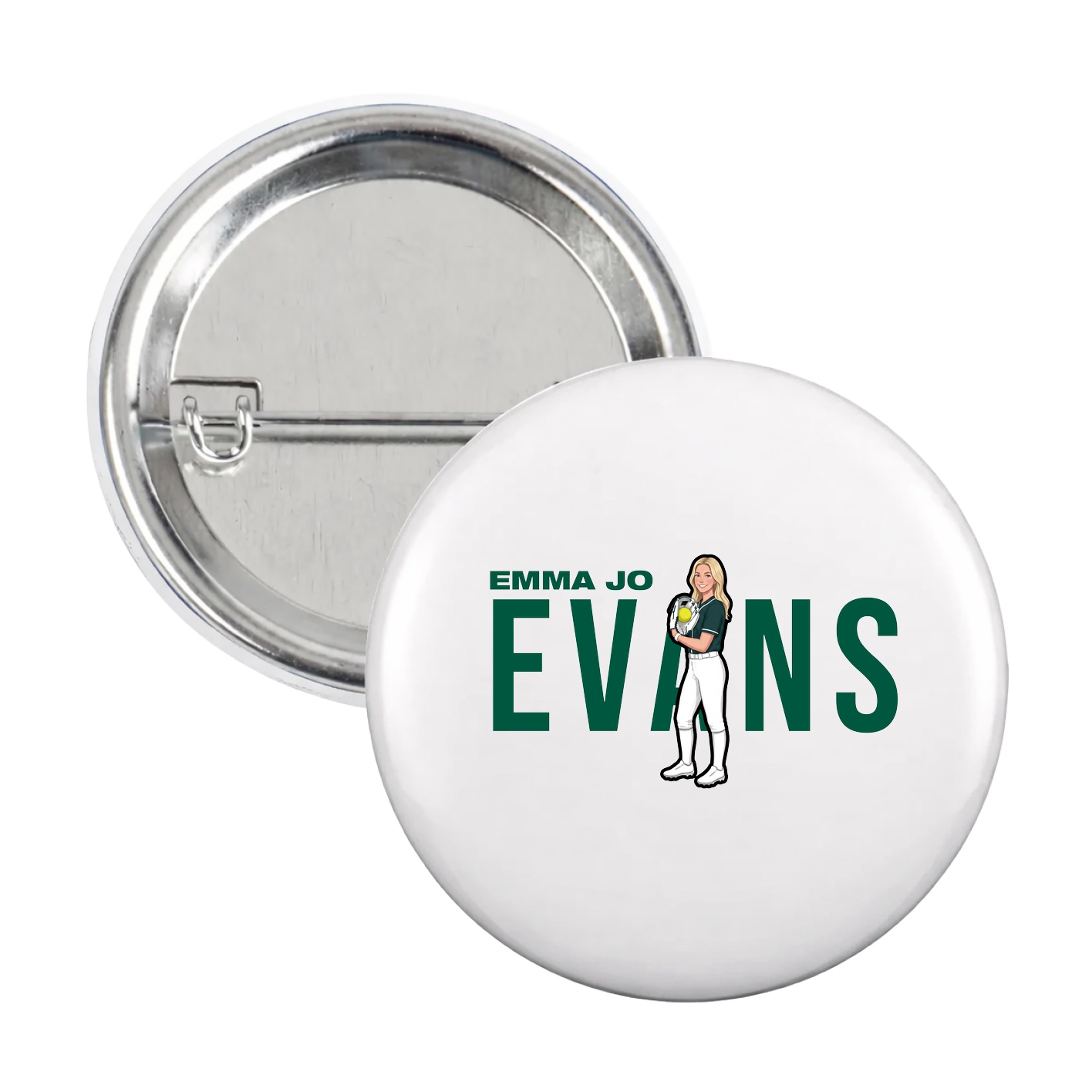 Game Day Button — Player Name in White