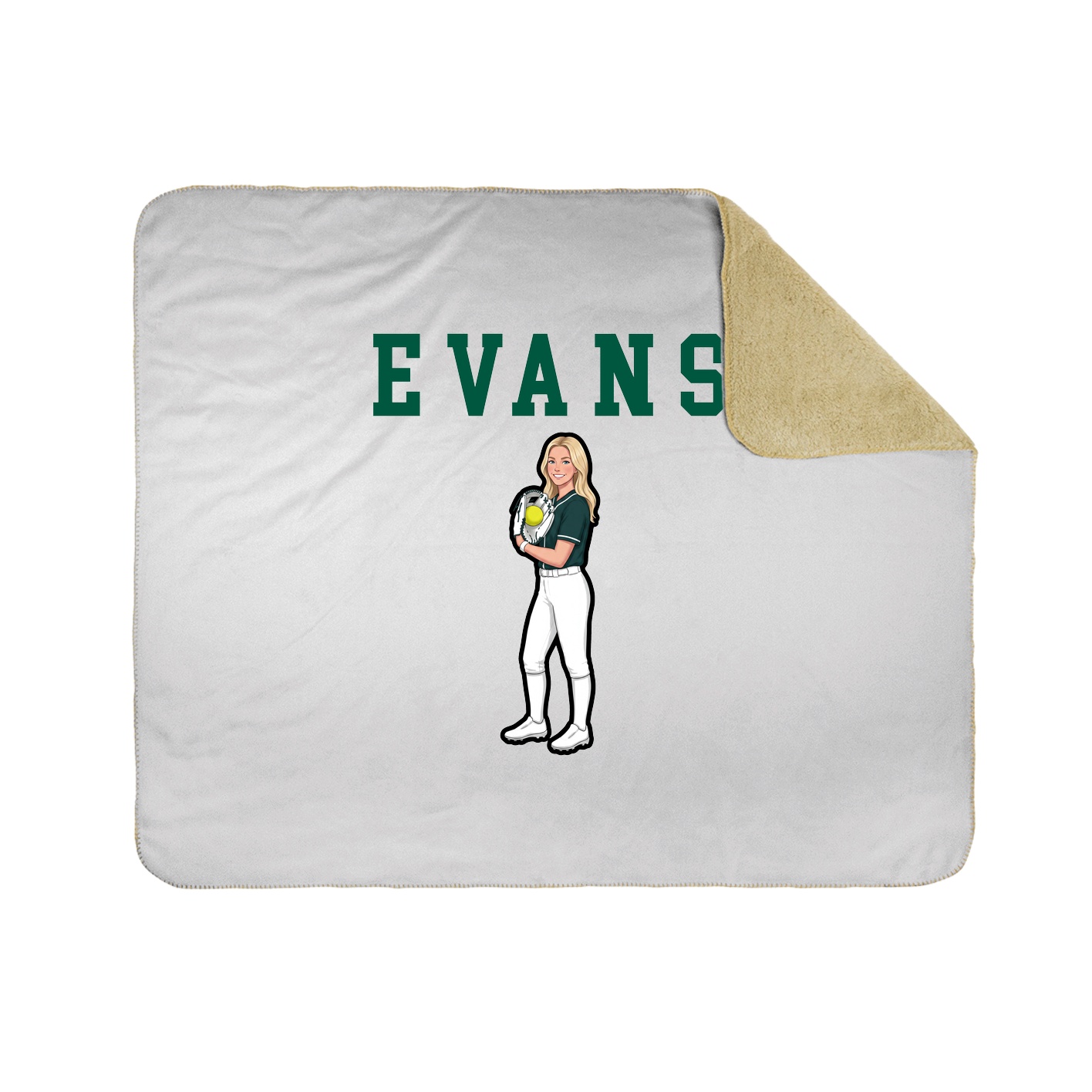 Throw Blanket — Shirsey in White