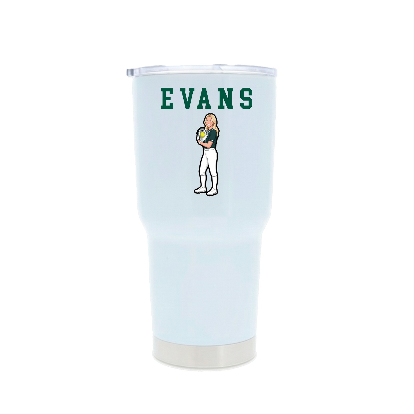 30oz Stainless Steel Tumbler — Shirsey in White