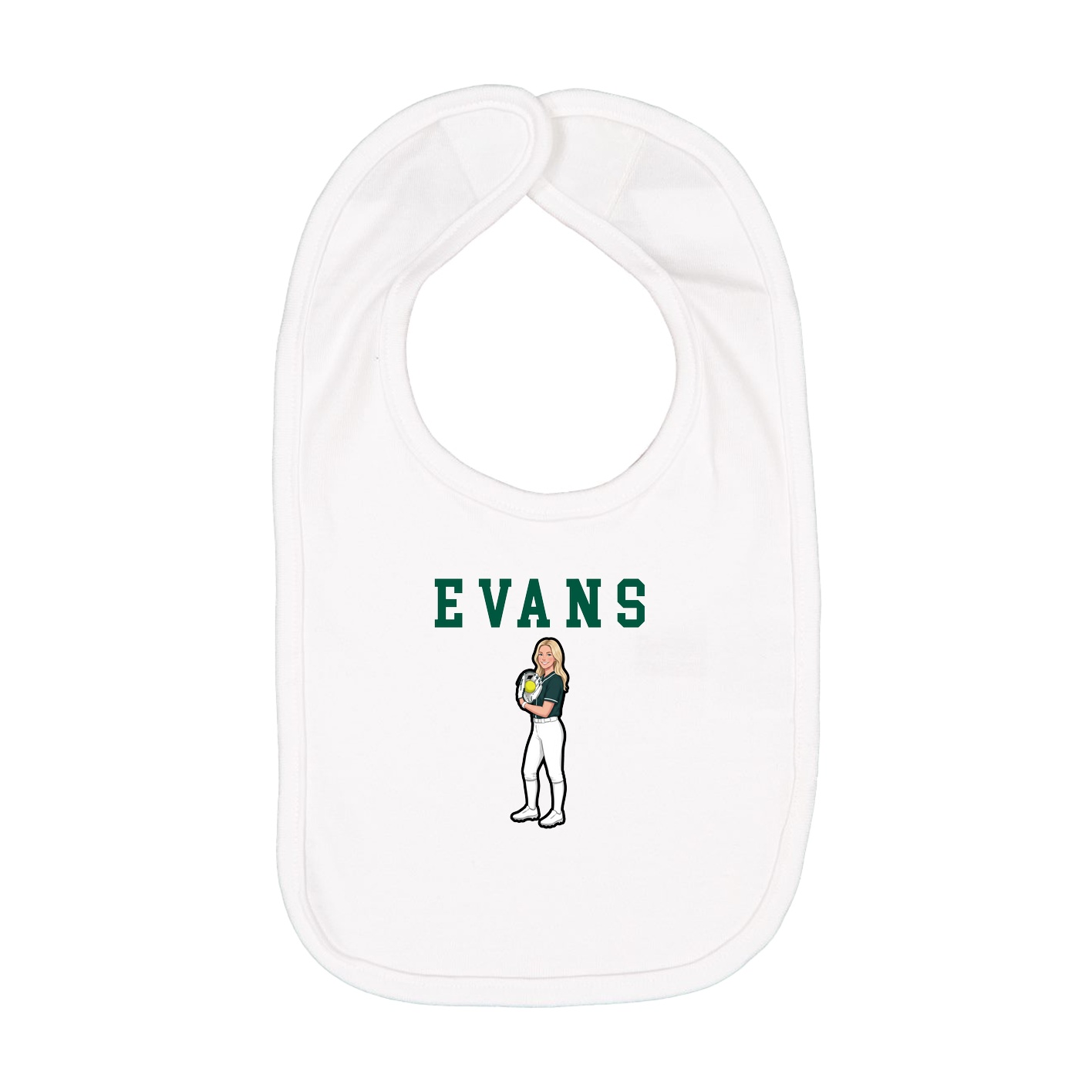 Infant Bib — Shirsey in White
