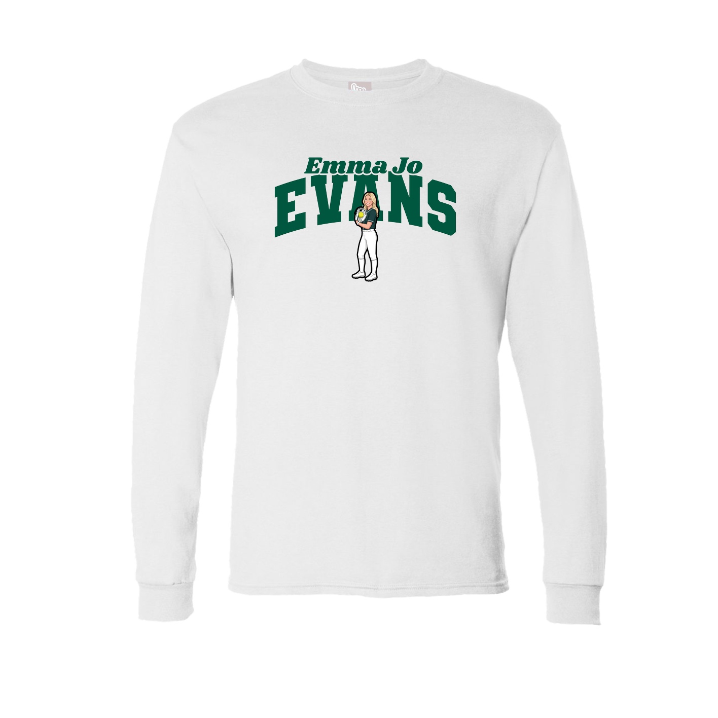 Long Sleeve Tee — Signature Arch in White