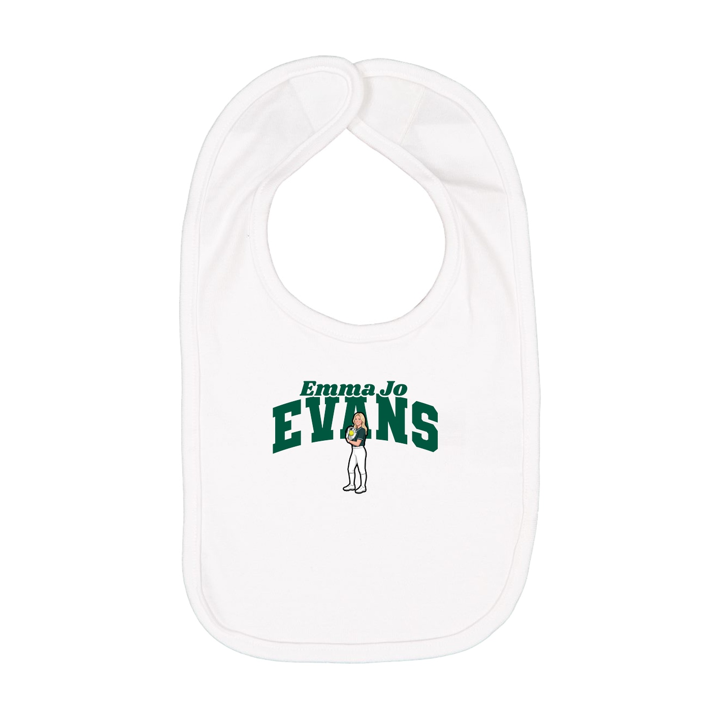 Infant Bib — Signature Arch in White