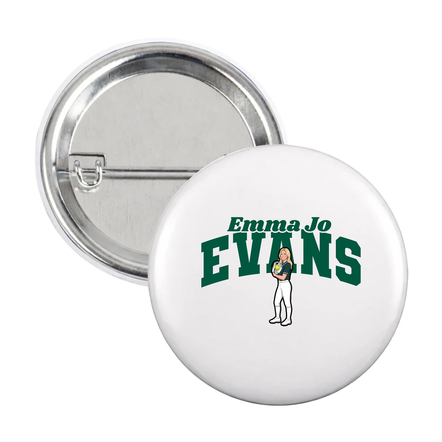 Game Day Button — Signature Arch in White