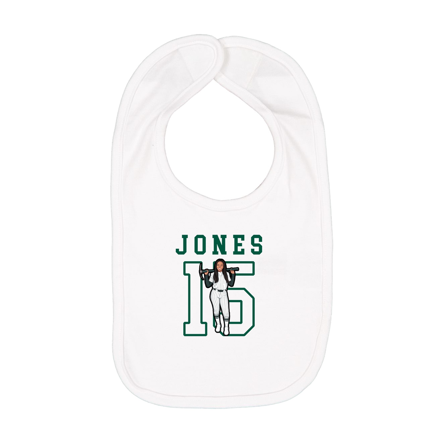 Infant Bib — Shirsey in White