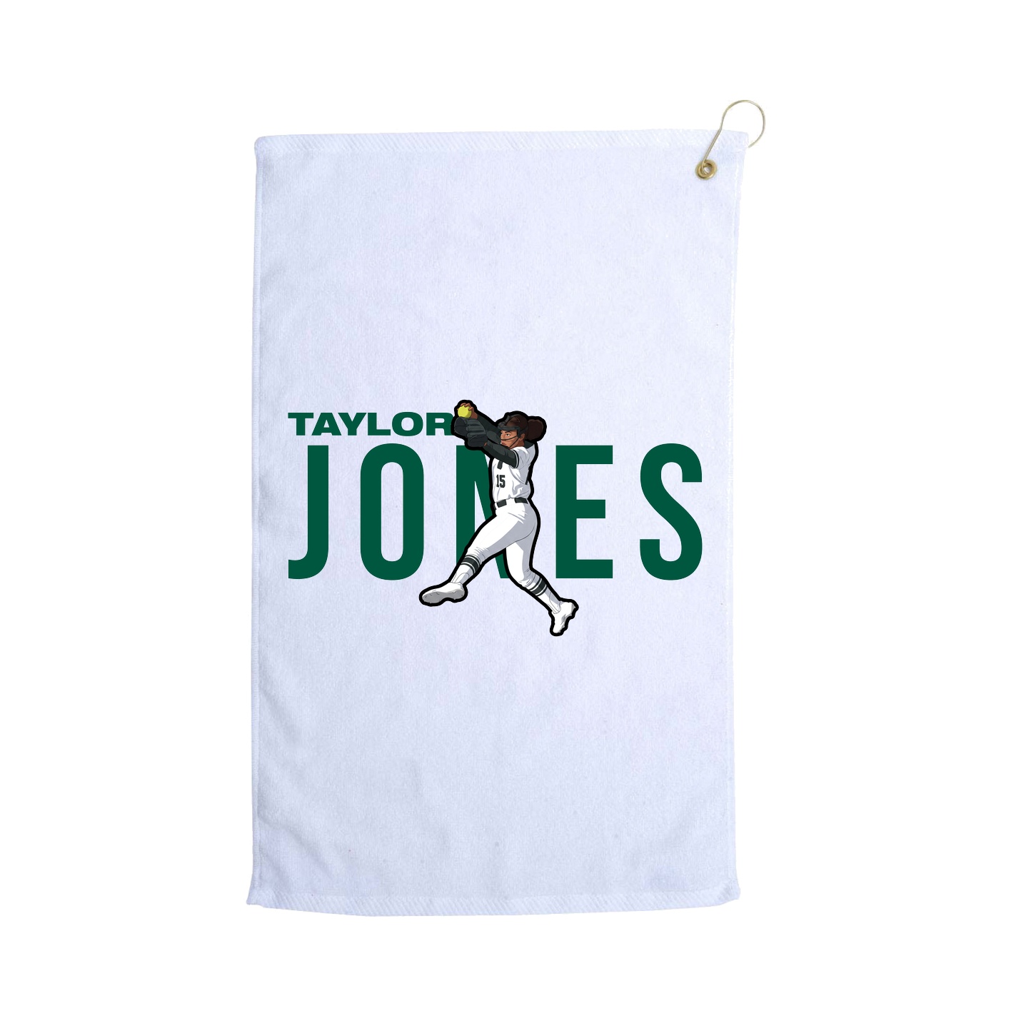 Golf Towel — Player Name in White