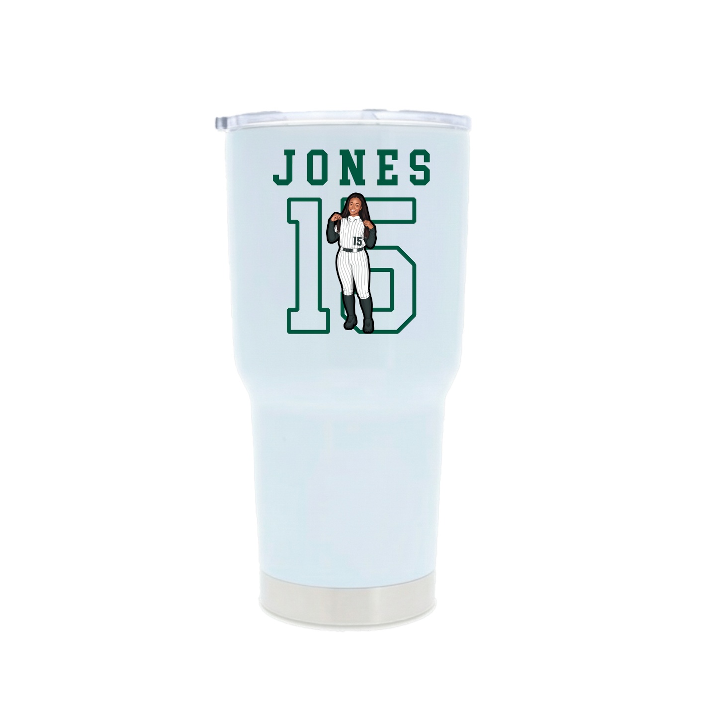 30oz Stainless Steel Tumbler — Shirsey in White
