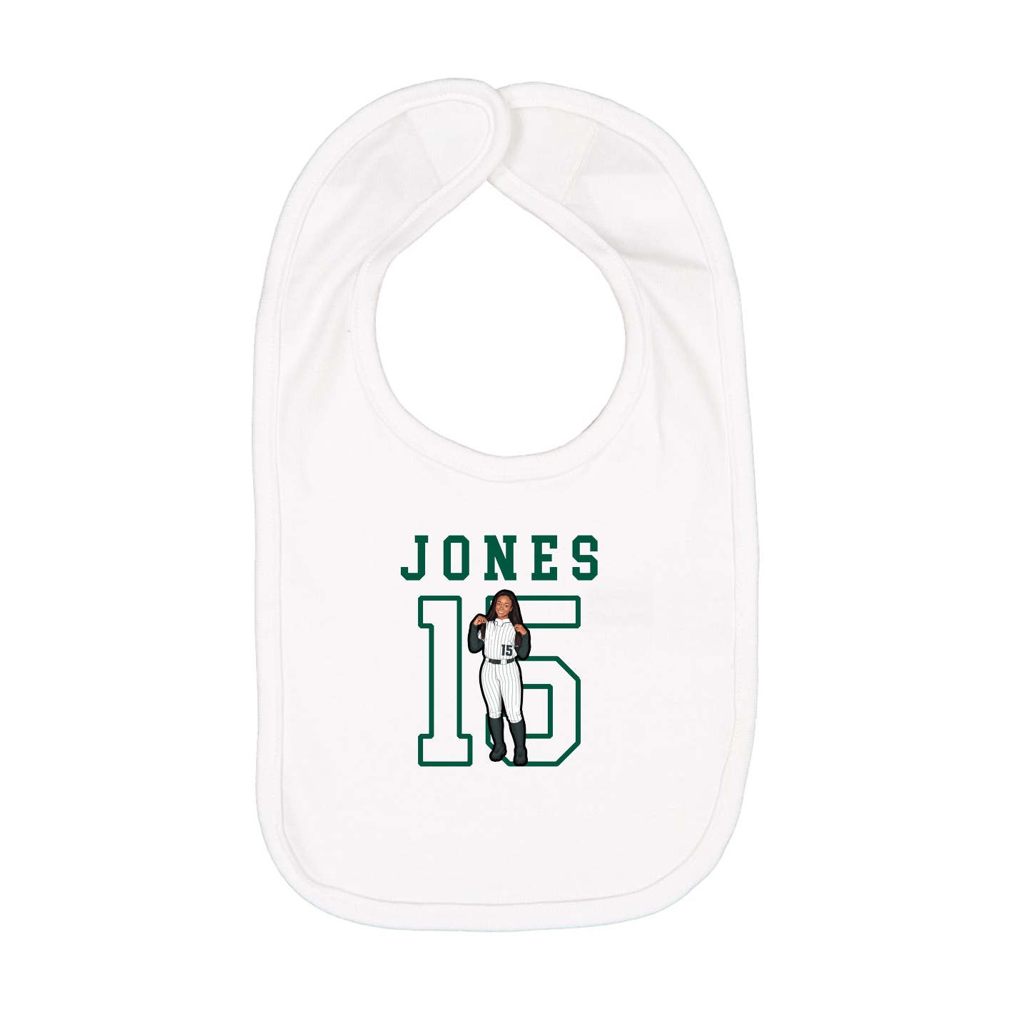 Infant Bib — Shirsey in White