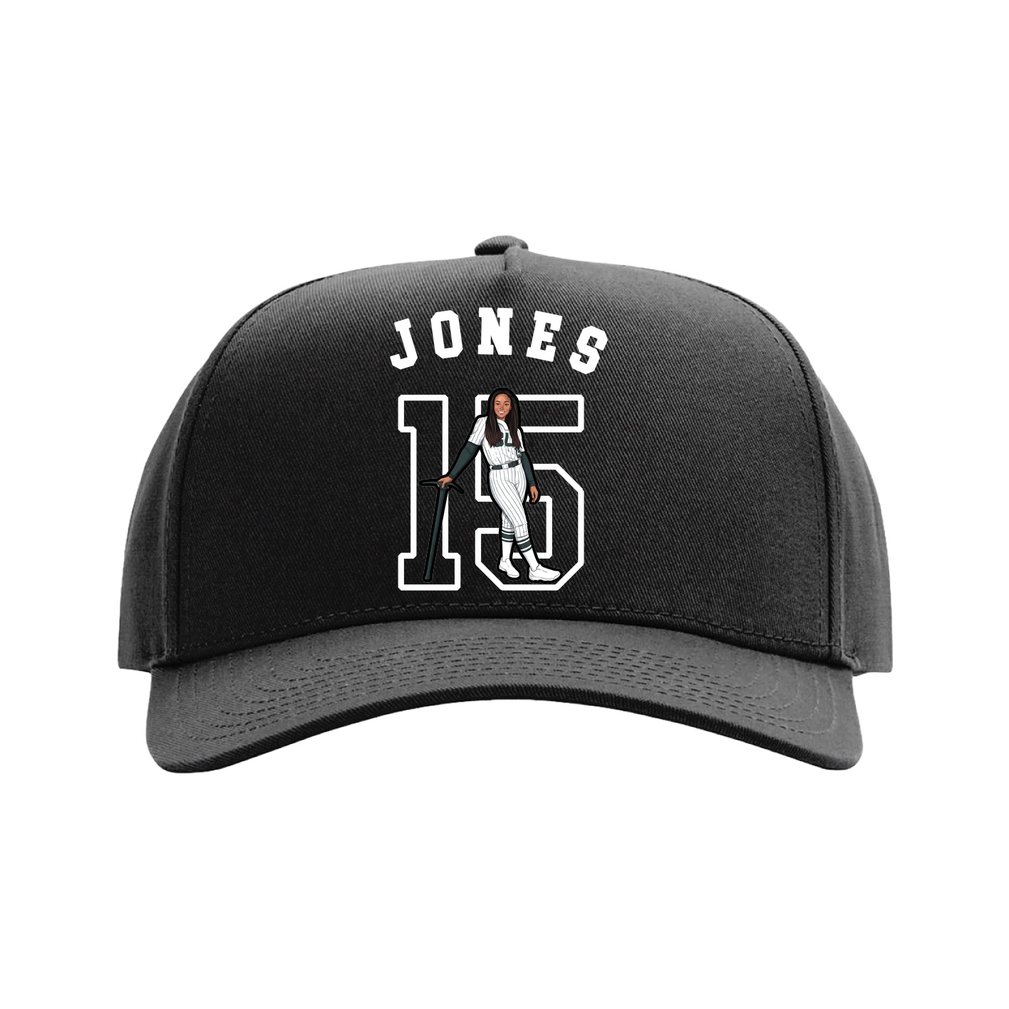 Full Fabric Five-Panel Champ Cap — Shirsey Arch in Black