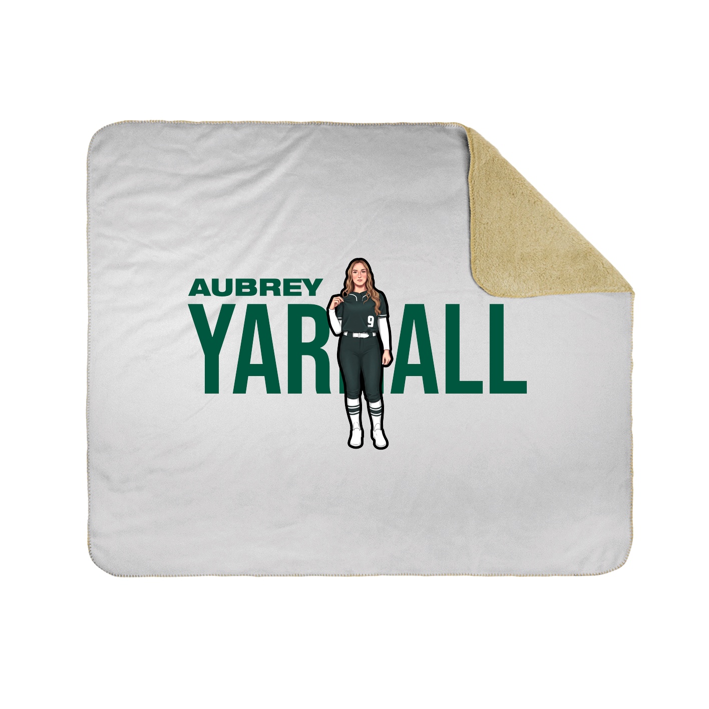 Throw Blanket — Player Name in White
