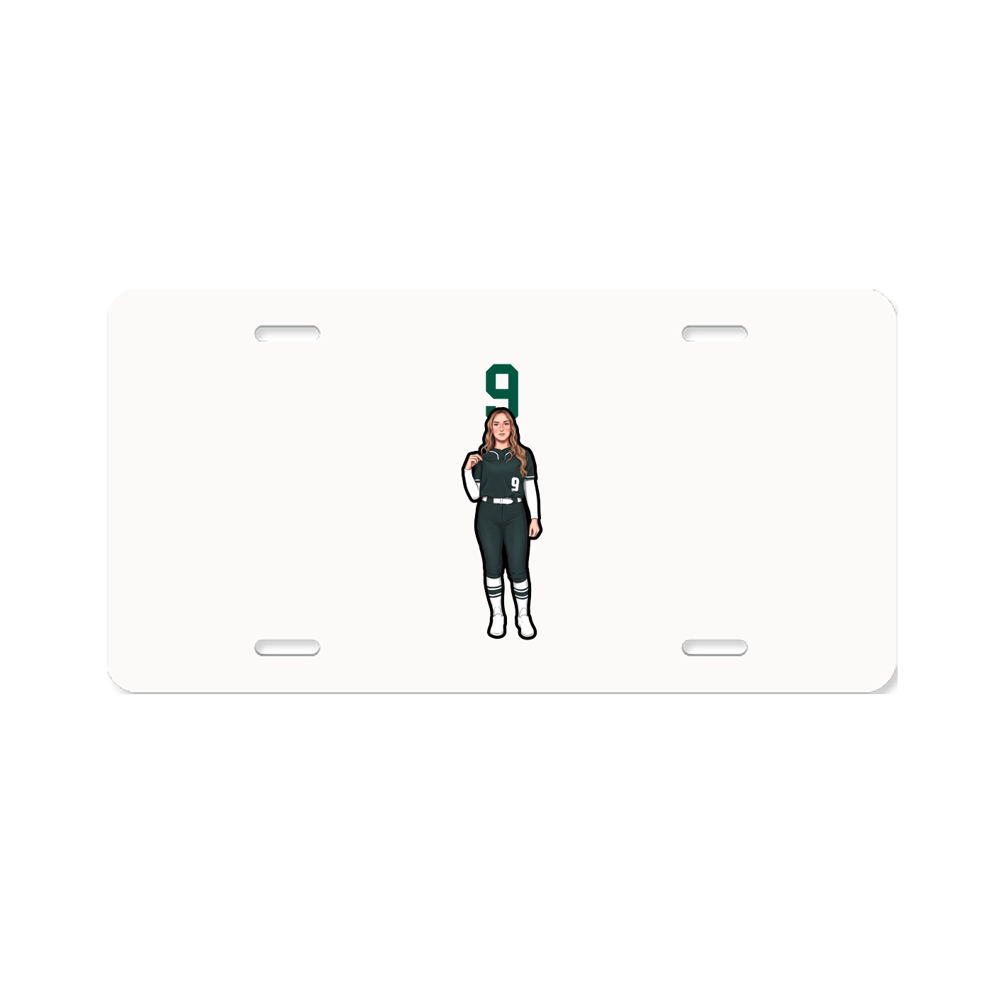 License Plate — Number Top in Classic