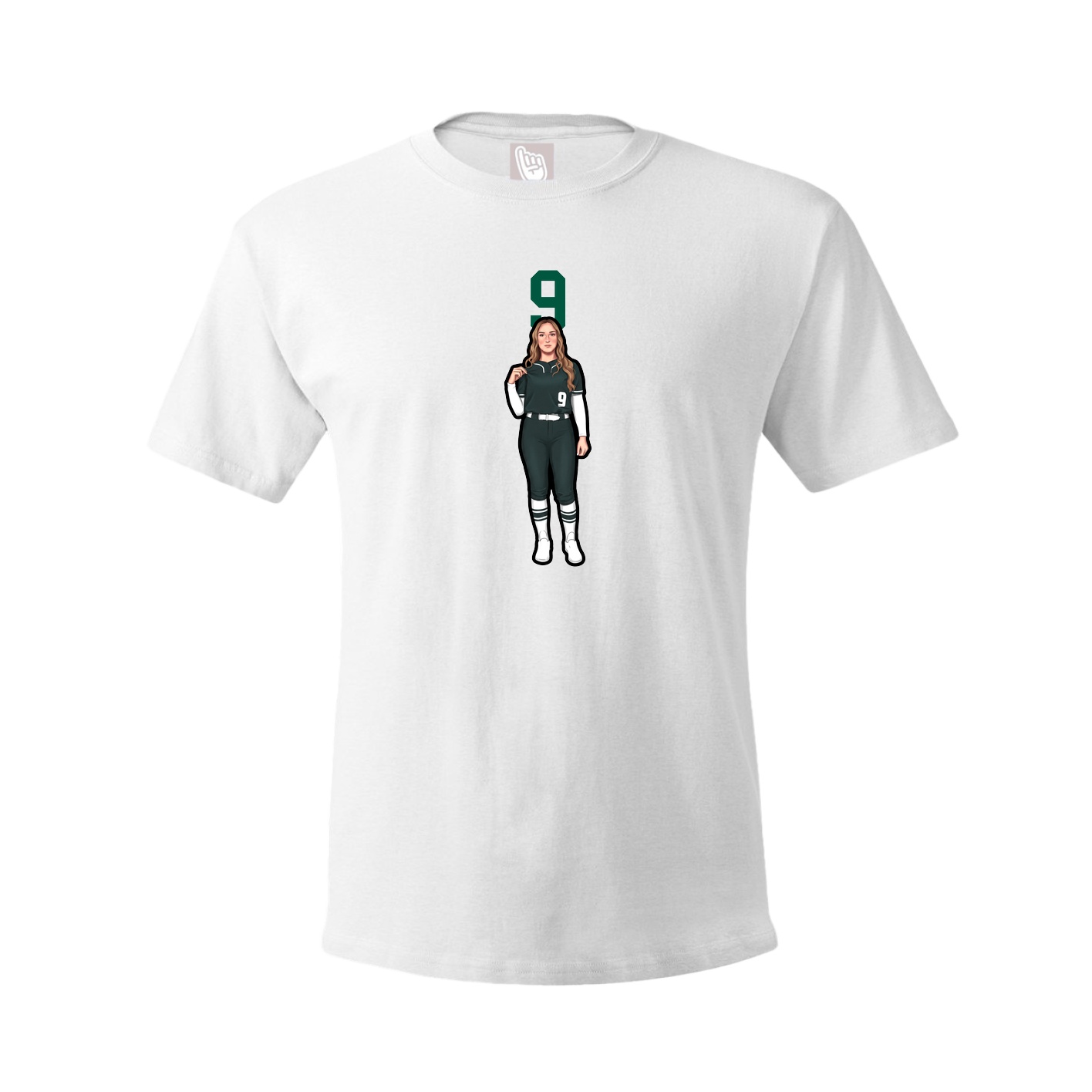 Tee — Number Top in White