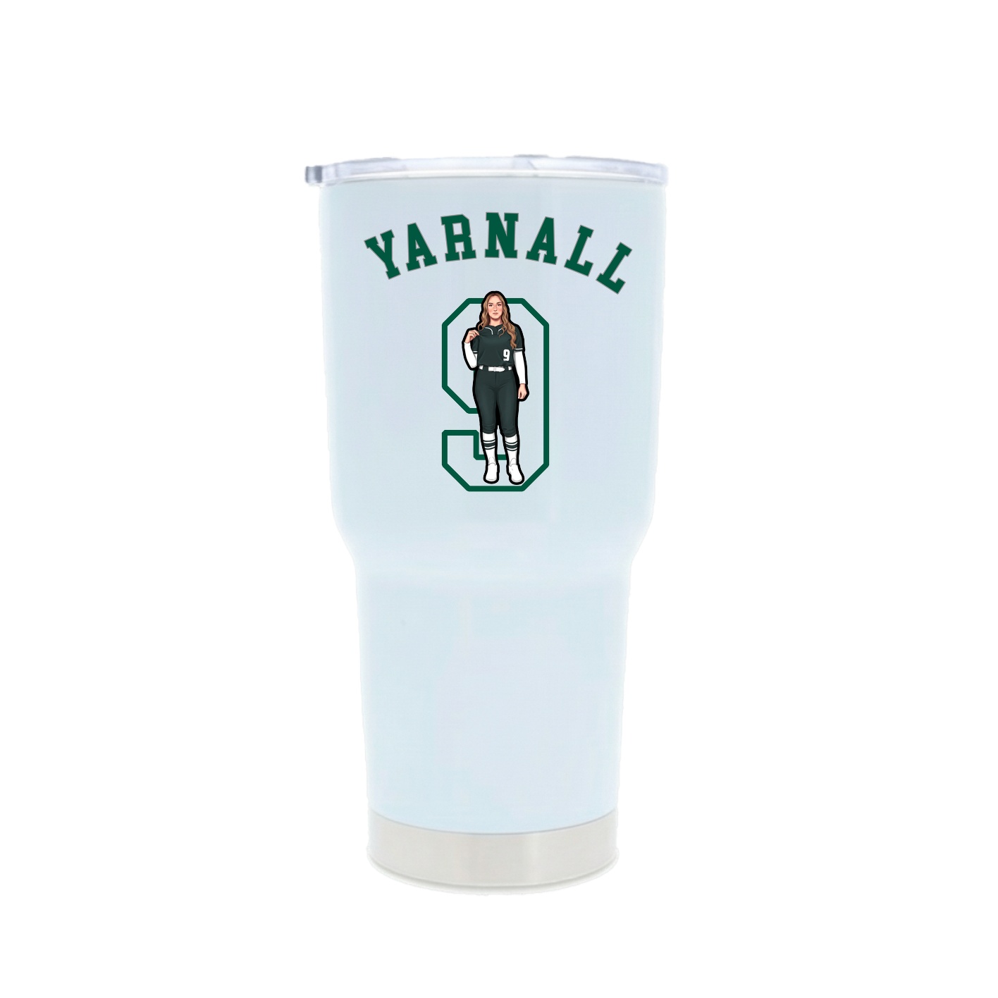 30oz Stainless Steel Tumbler — Shirsey Arch in White