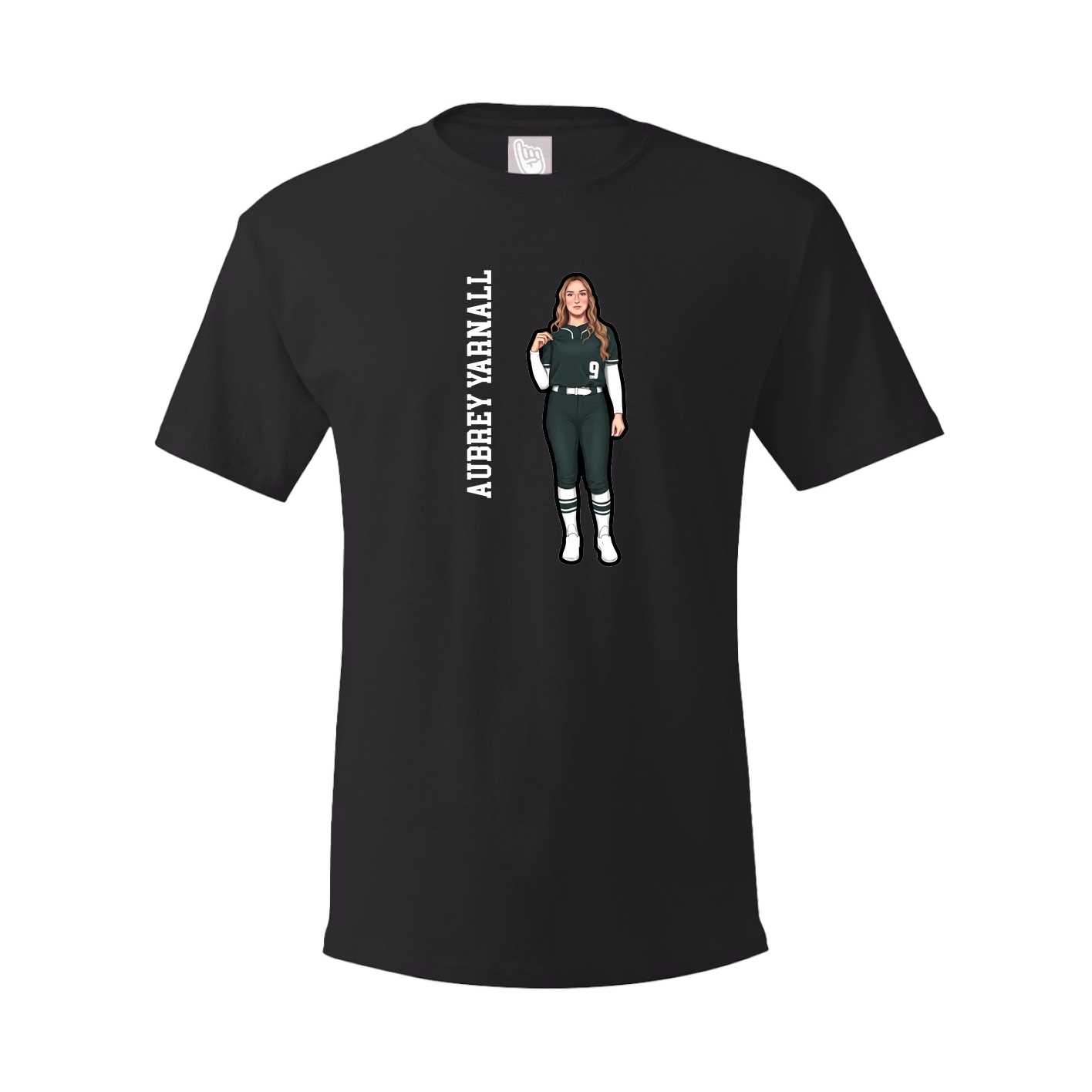 Tee — Name Vertical in Black