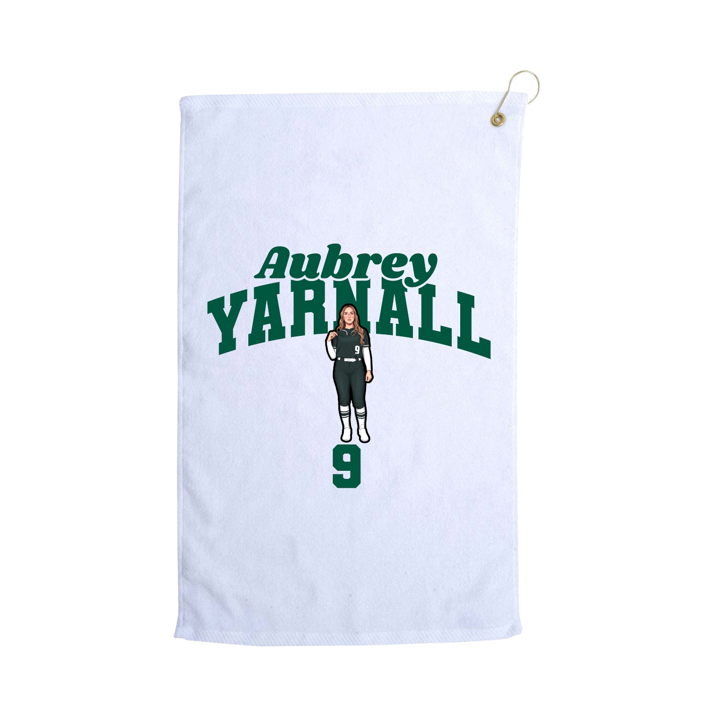 Golf Towel — Signature Arch in White