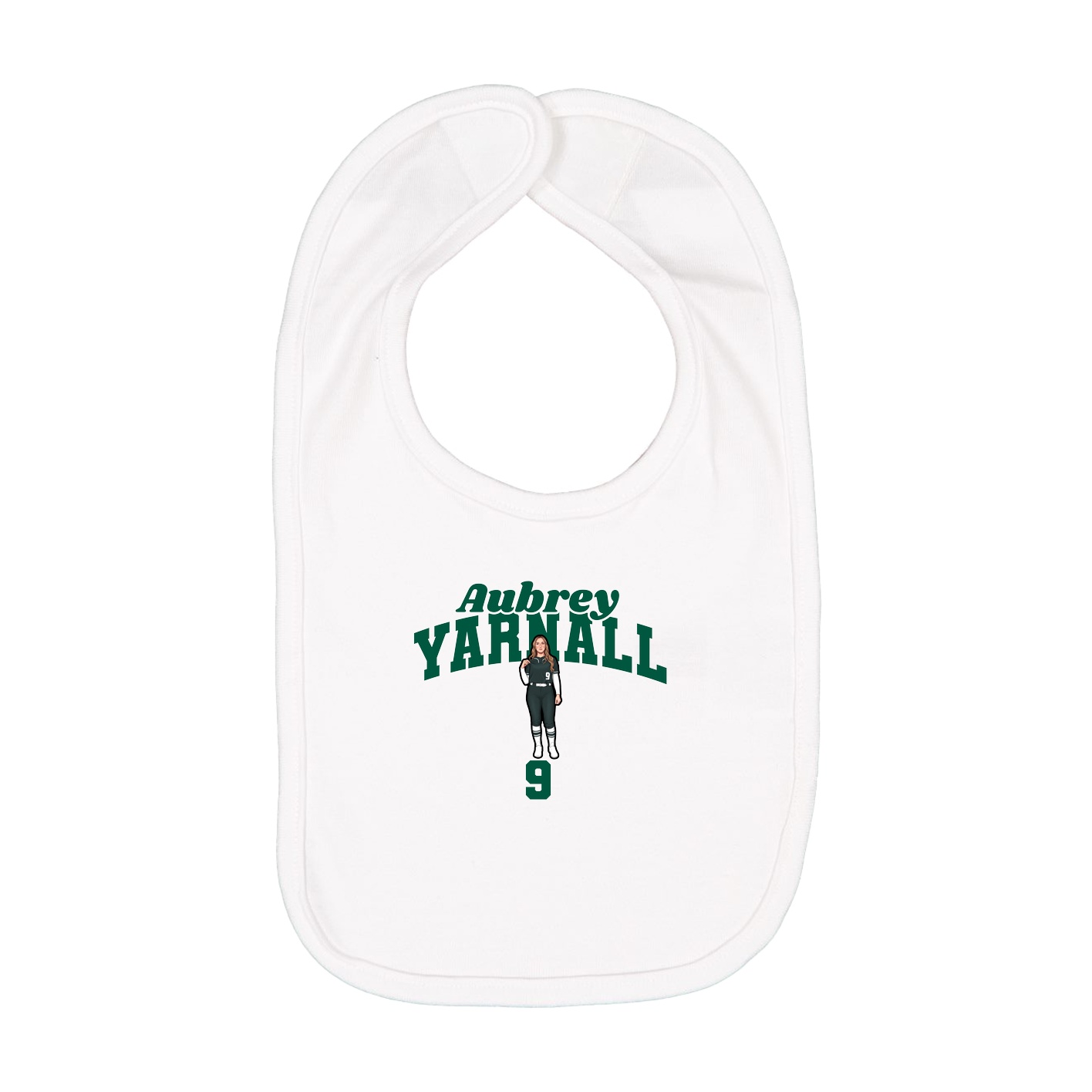 Infant Bib — Signature Arch in White