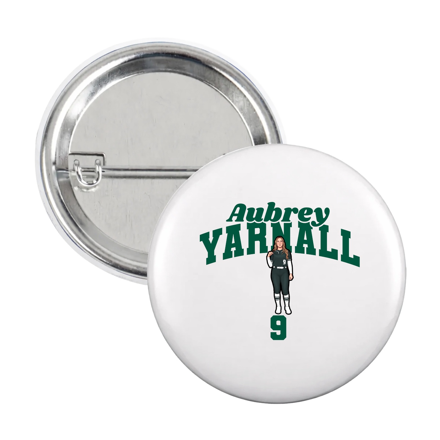 Game Day Button — Signature Arch in White