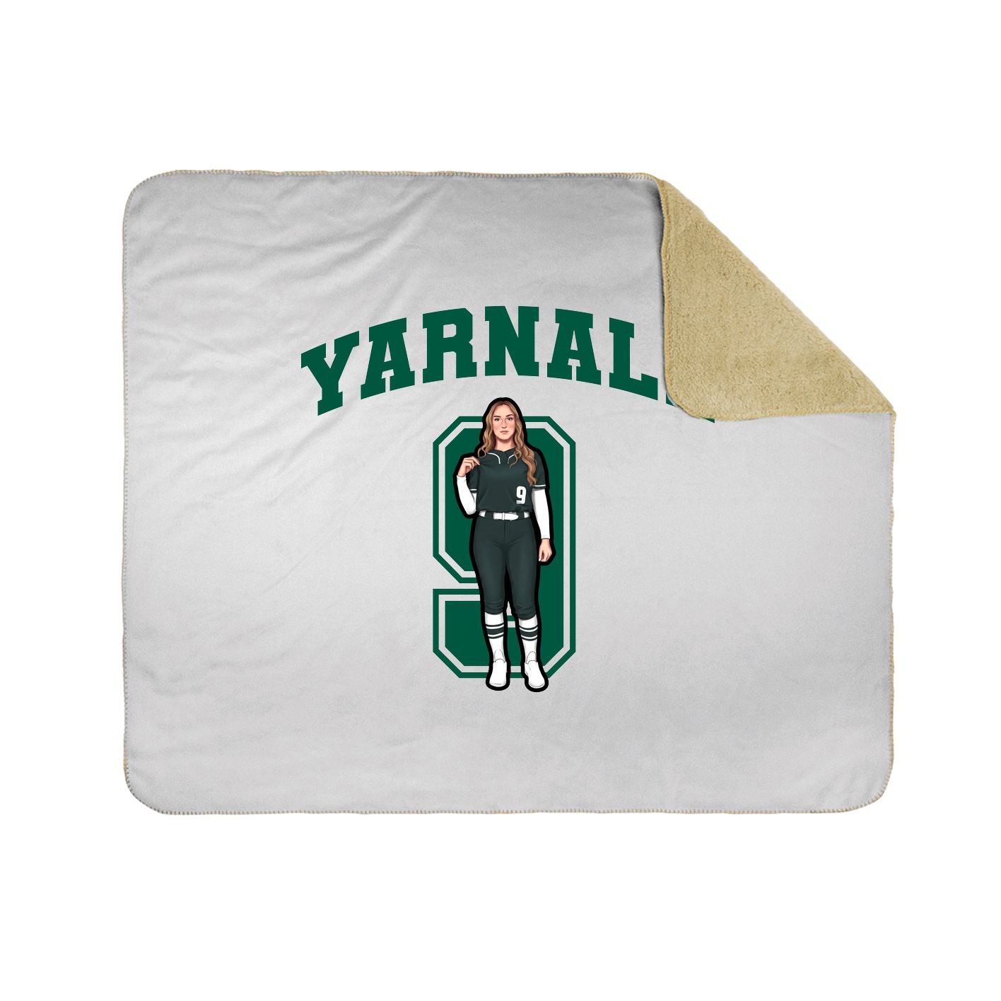Throw Blanket — Number in White
