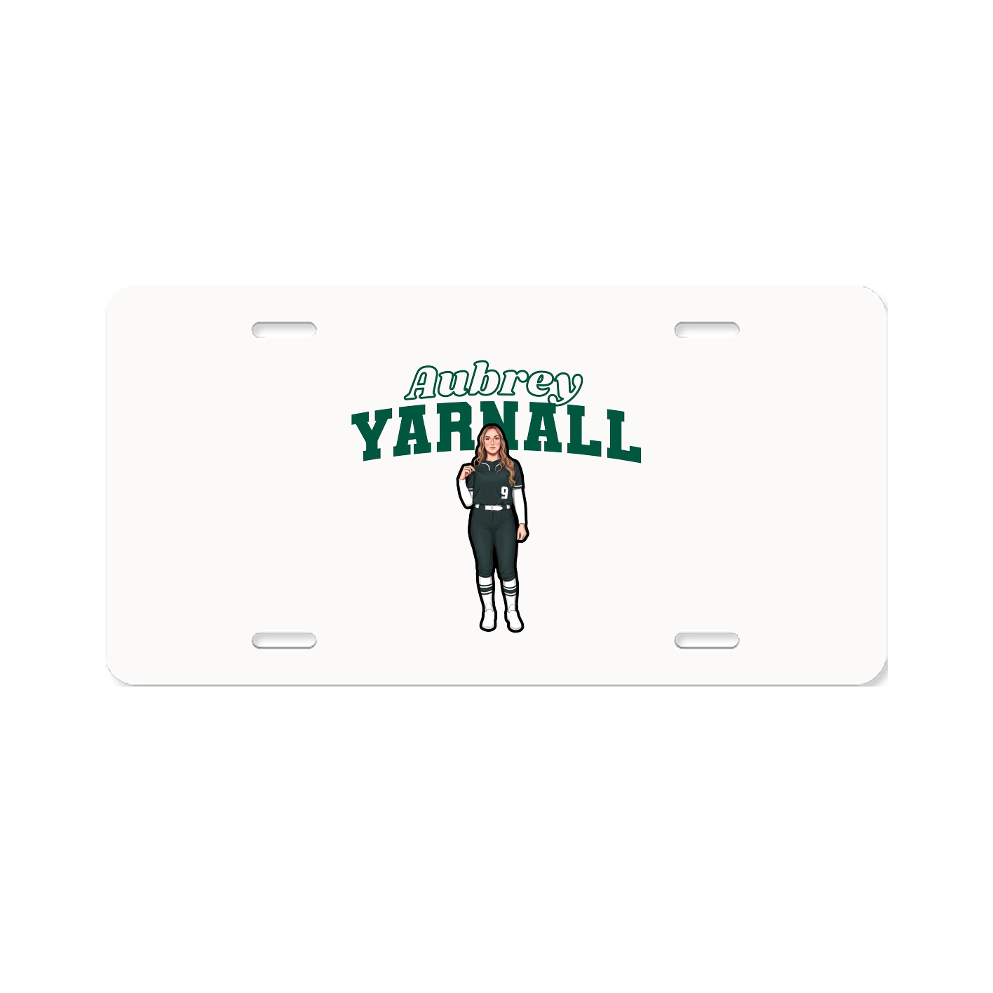 License Plate — Name Arch in Classic